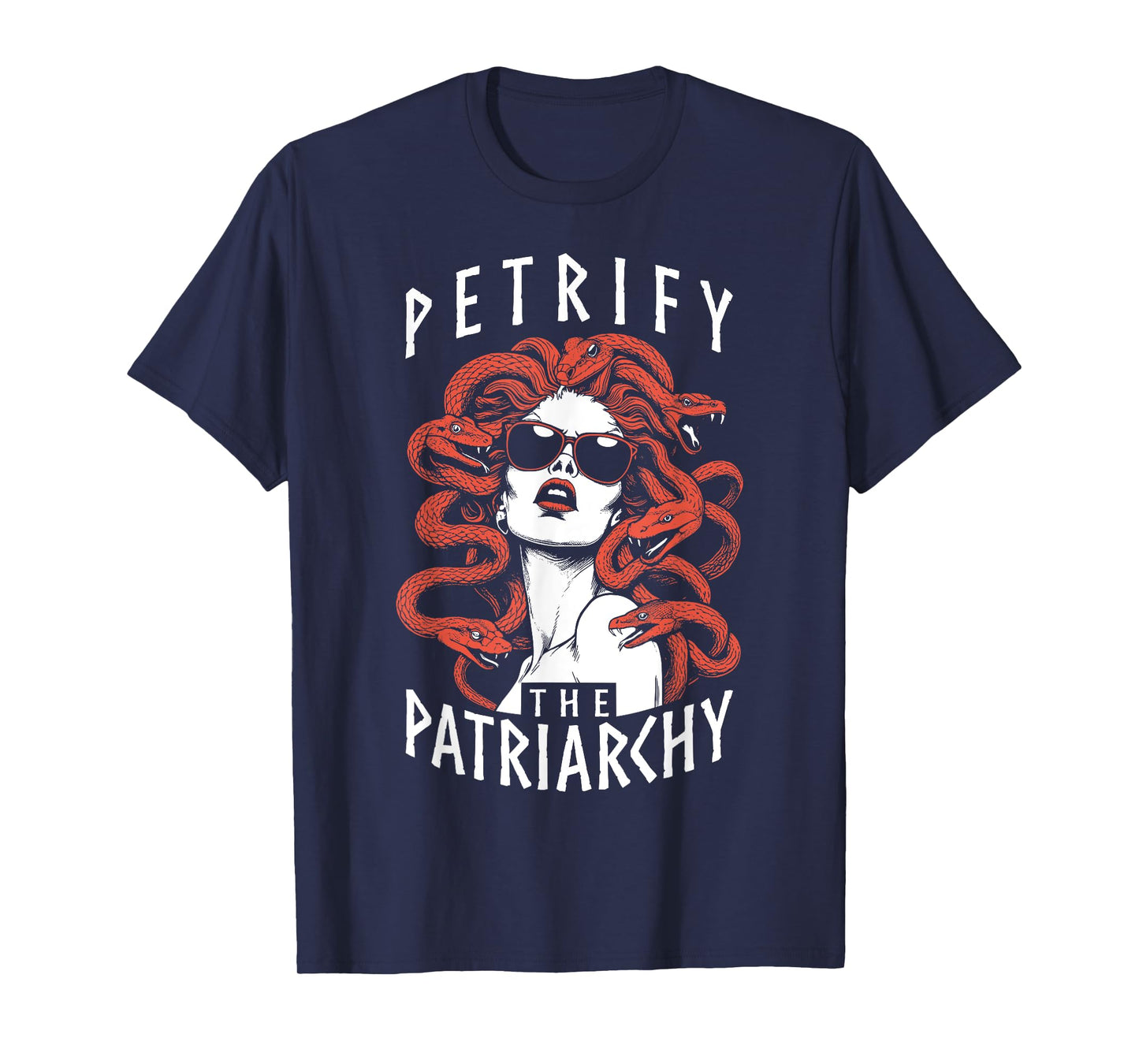 Petrify The Patriarchy Feminist Halloween Goth Medusa Witch T-Shirt