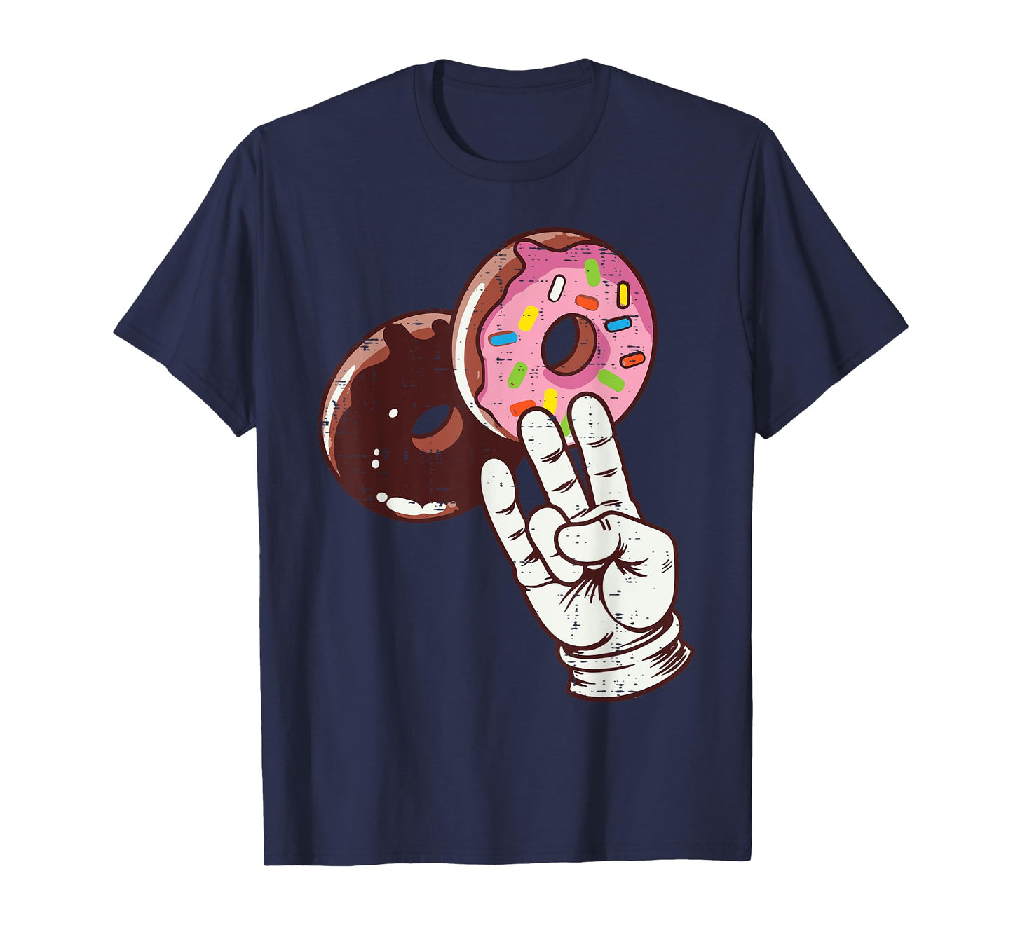 2 Pink Donut Funny Inappropriate Adult Humor Joke Men Women T-Shirt