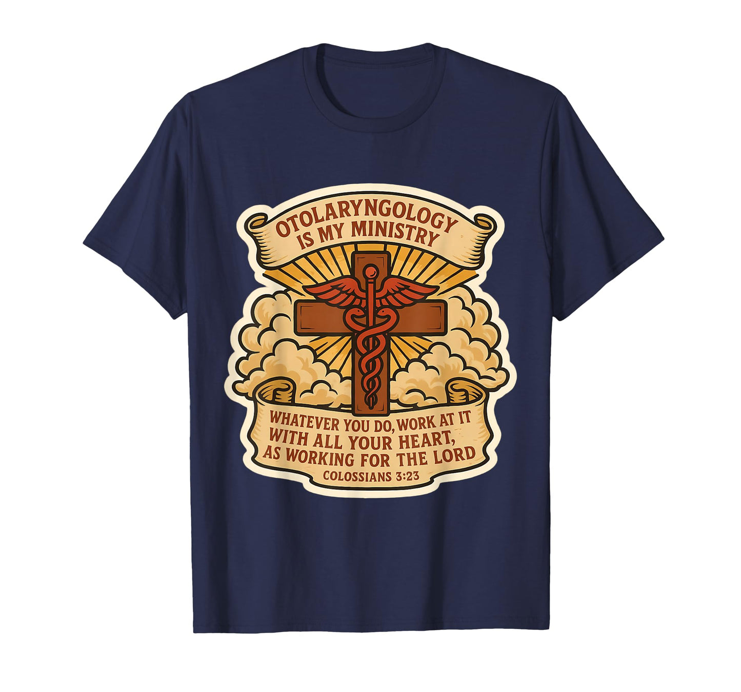 Christian Otolaryngologist ENT is My Ministry Doctor Jesus T-Shirt