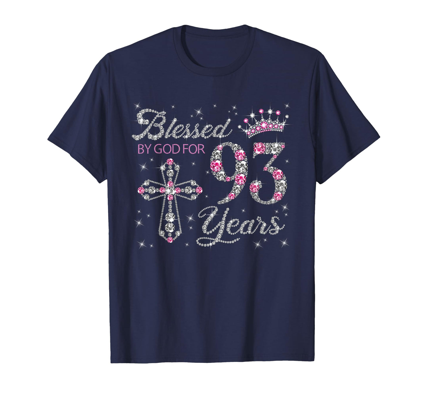 Blessed by God For 93 Years Old 93rd Birthday Gift For Women T-Shirt