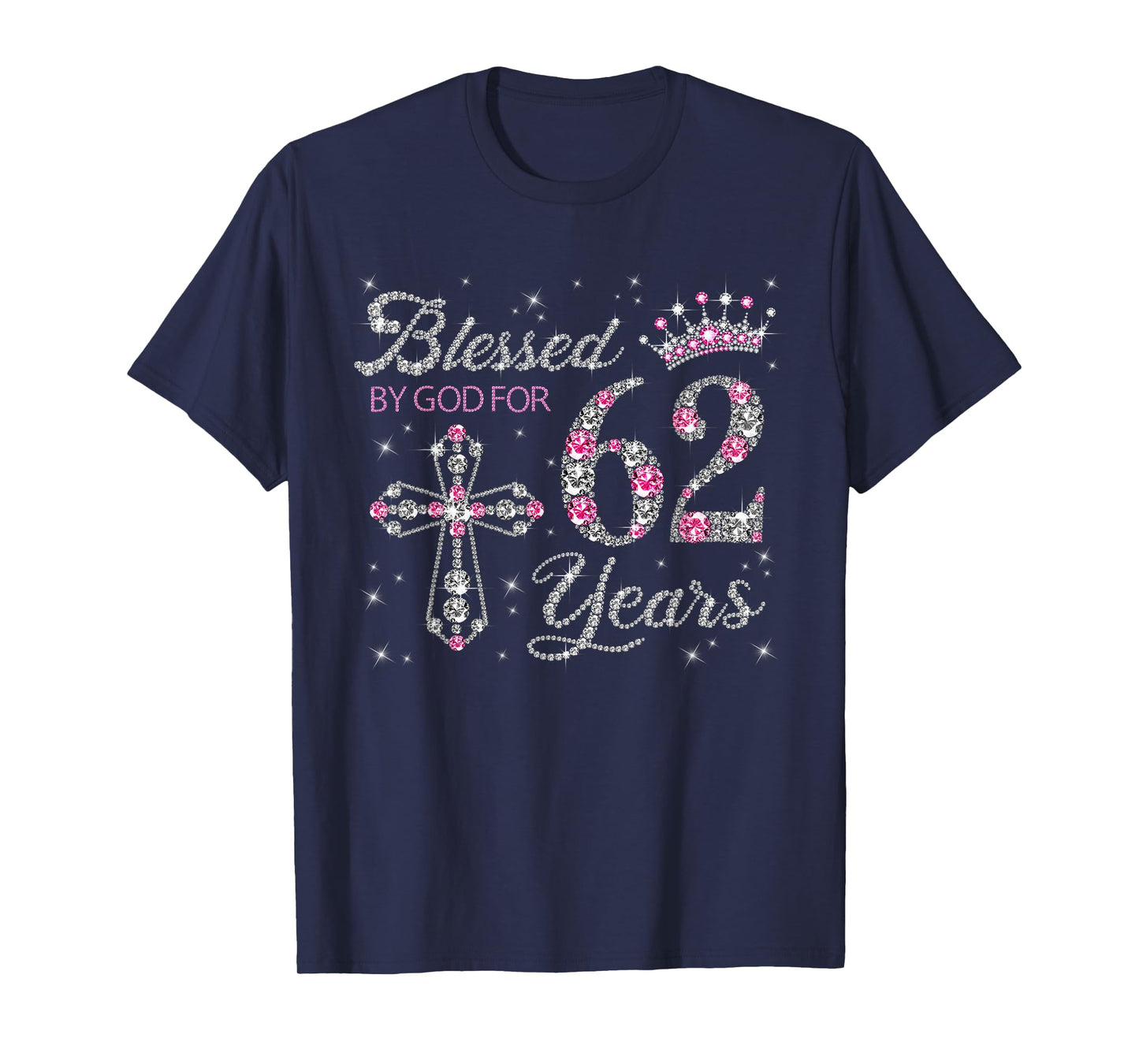 Blessed by God For 62 Years Old 62nd Birthday Gift For Women T-Shirt