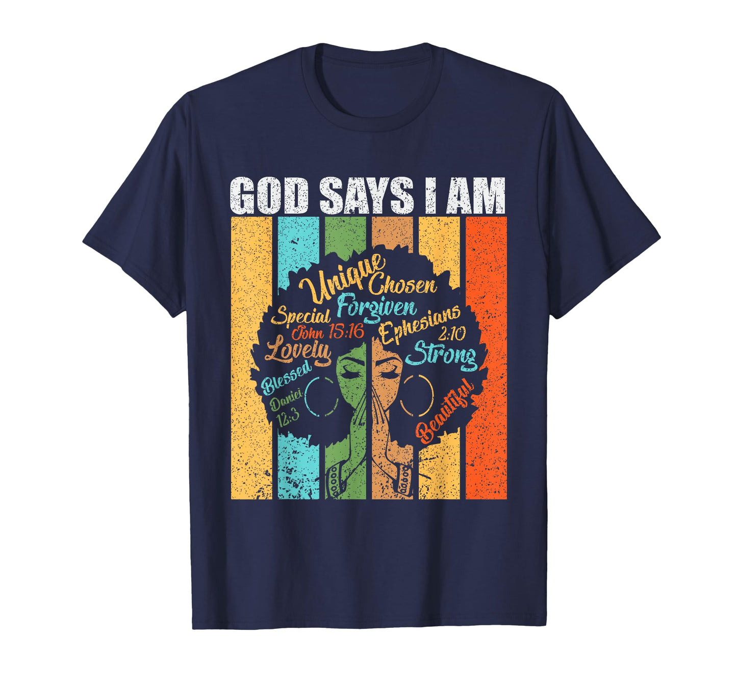 God Says I Am Melanin Pride Black Girl Black History Month T-Shirt