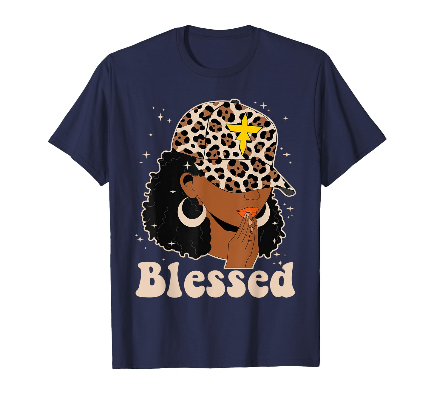 Blessed Black Woman Praying African Christian Camouflage T-Shirt