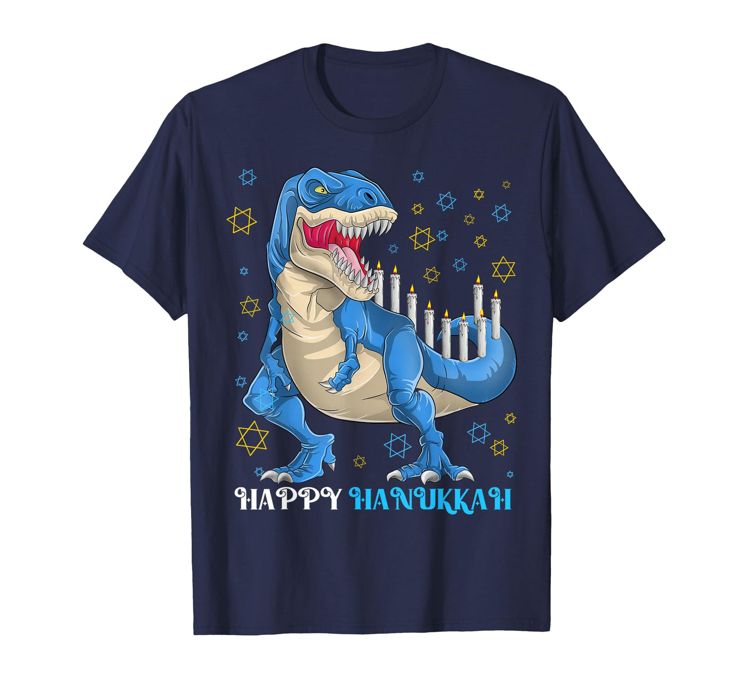 Menorasaurus Jewish Dinosaur Hanukkah Kids Boys Gift T-Shirt