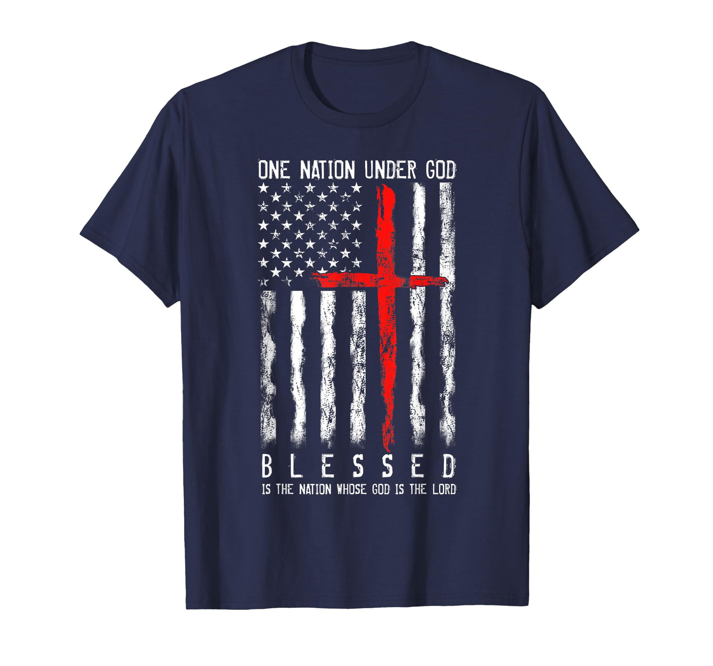 Patriotic Christian Tshirts "Blessed" One Nation Under God T-Shirt