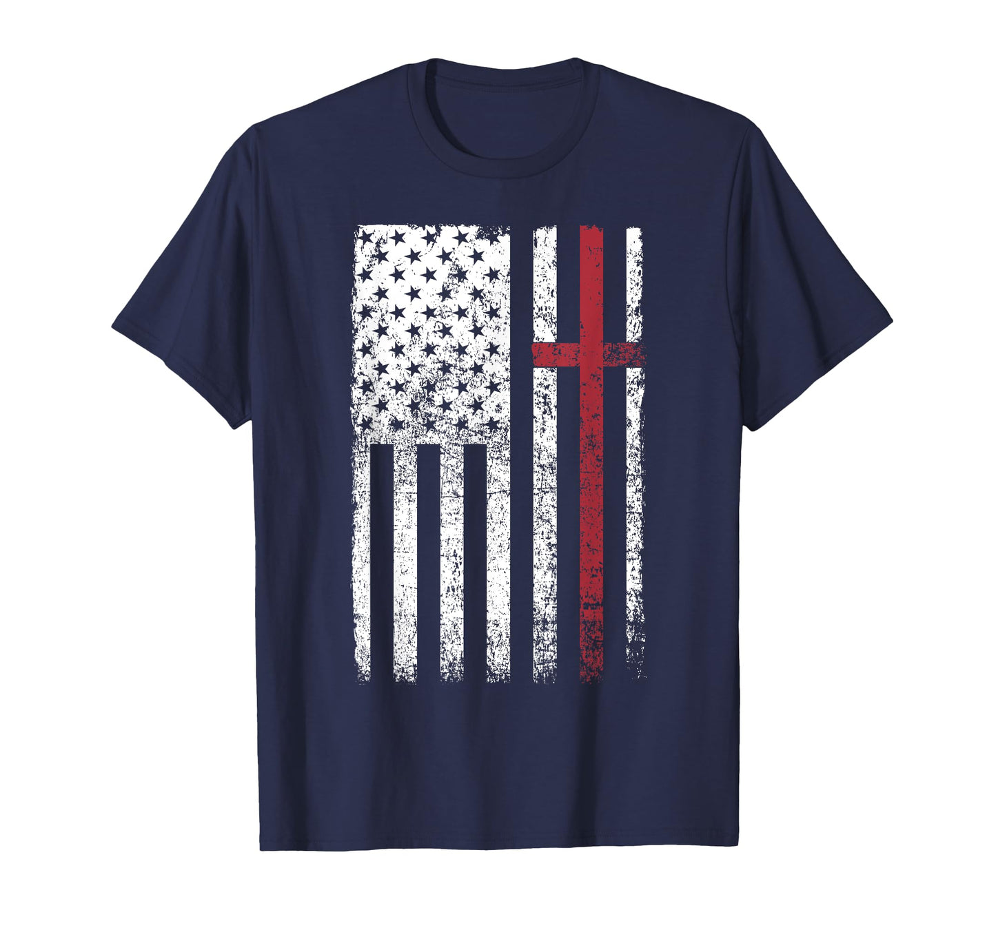 Christian US - USA Flag American Christ - Cross T-Shirt