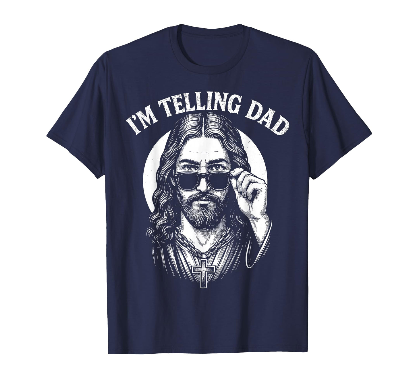 Funny Religious Meme I'm Telling Dad Christian Jesus Humor T-Shirt