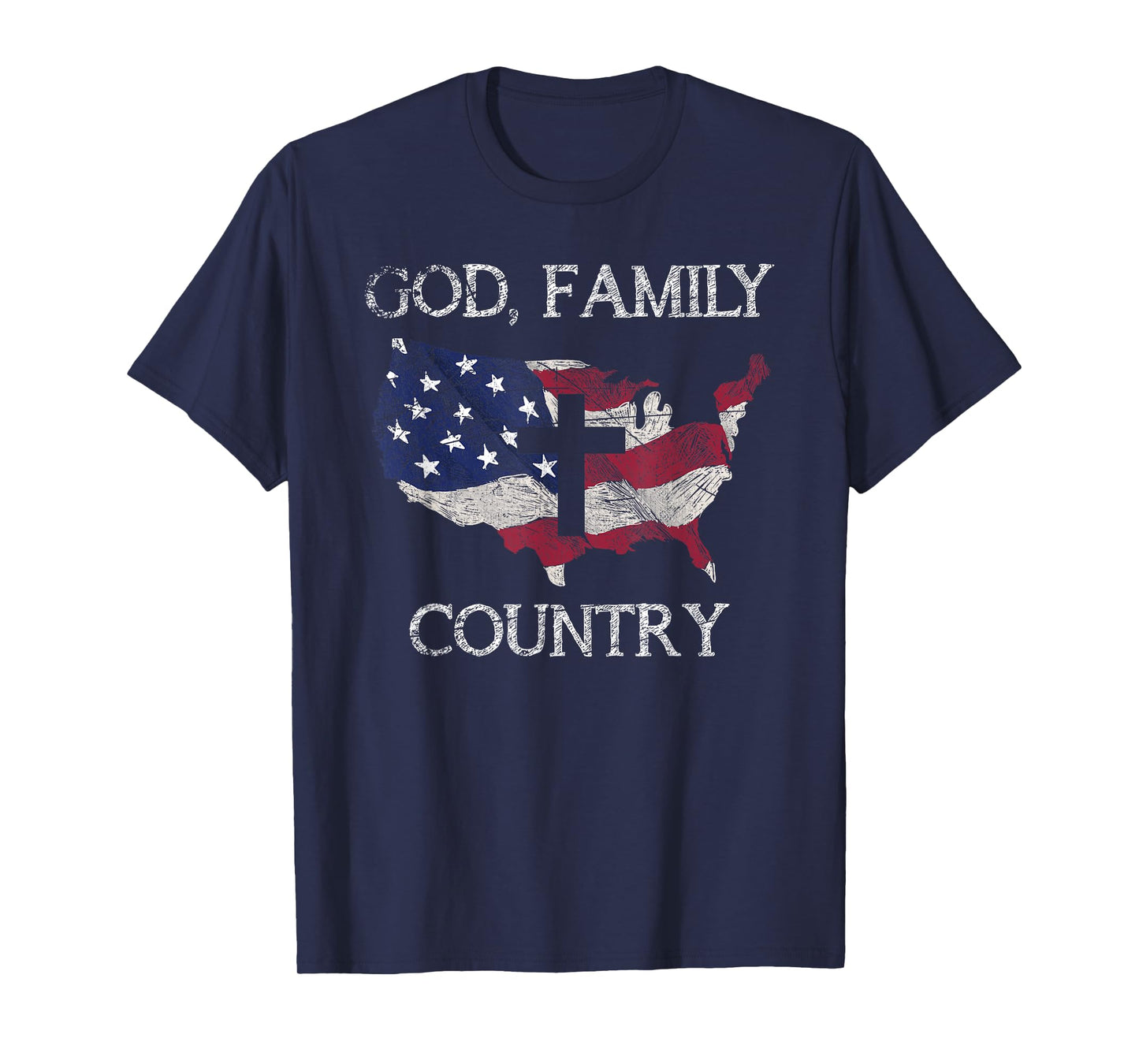 Prayer Christian Gifts & Tees God Family Country Cross Christian Gift USA Prayer T-Shirt