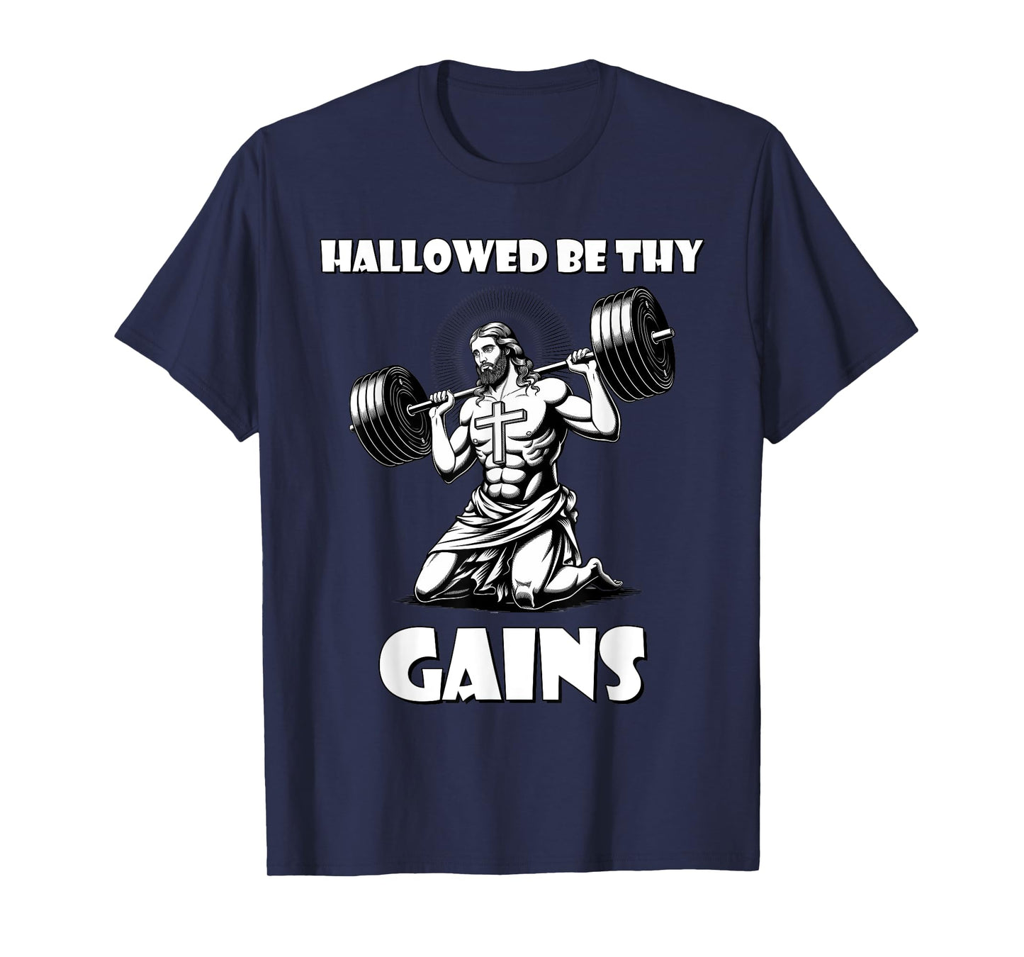 Bodybuilding Jesus Powerlifting Deadlift Christian Workout T-Shirt
