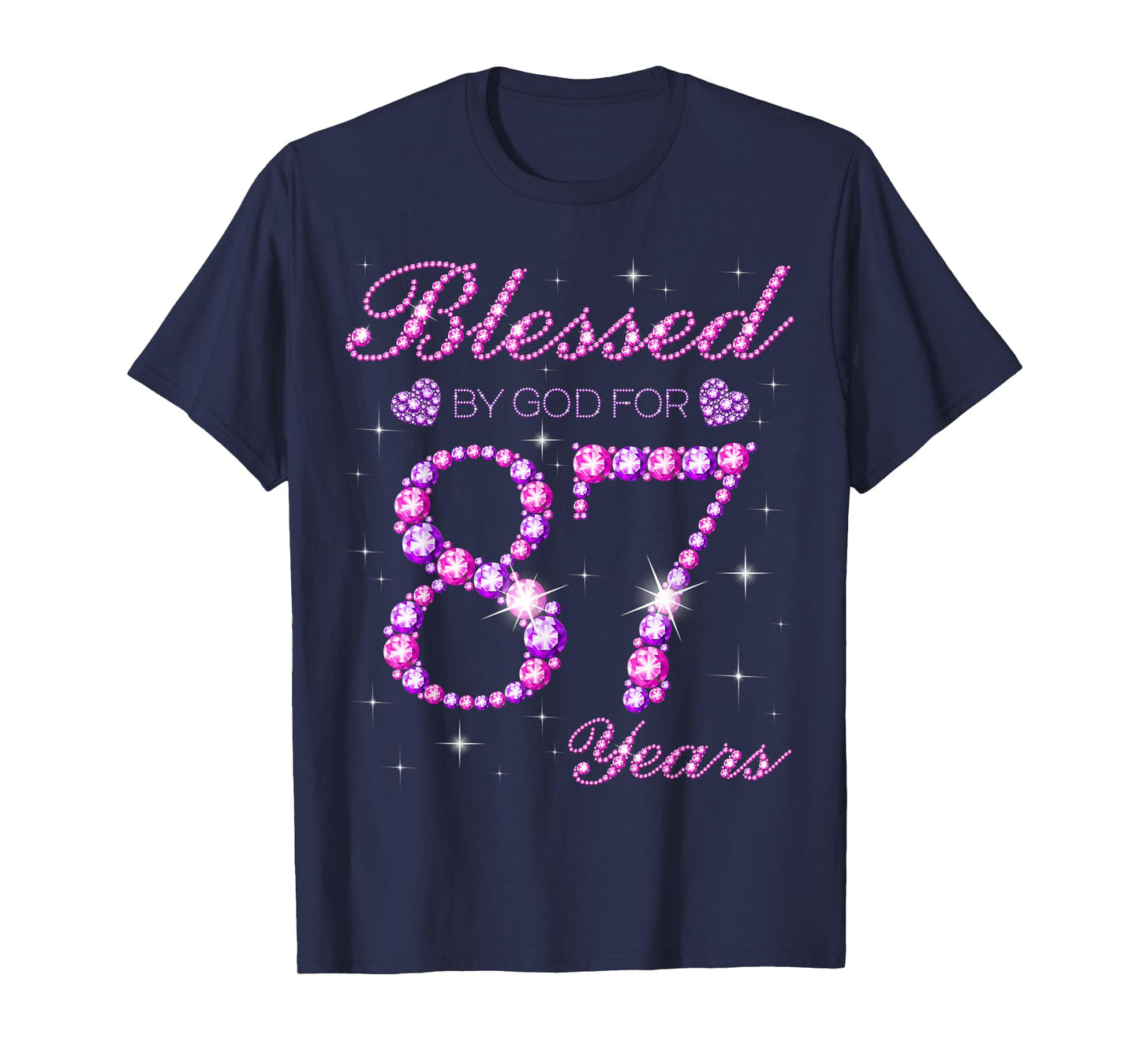 Blessed by God for 87 Years Old 87th Birthday Party T-Shirt