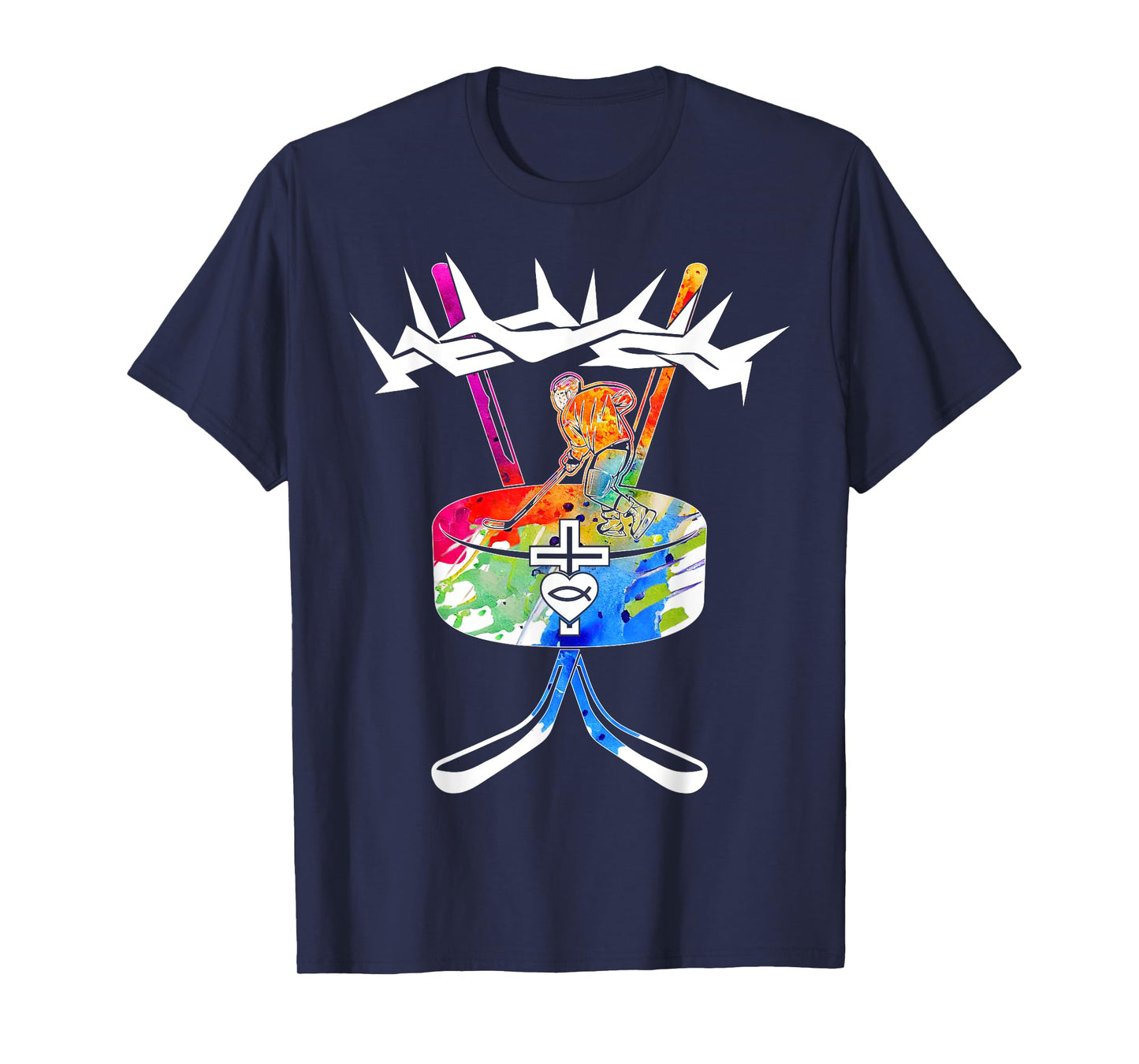 Religious Jesus ICE Hockey Christian GOD ICE Hockey T-Shirt