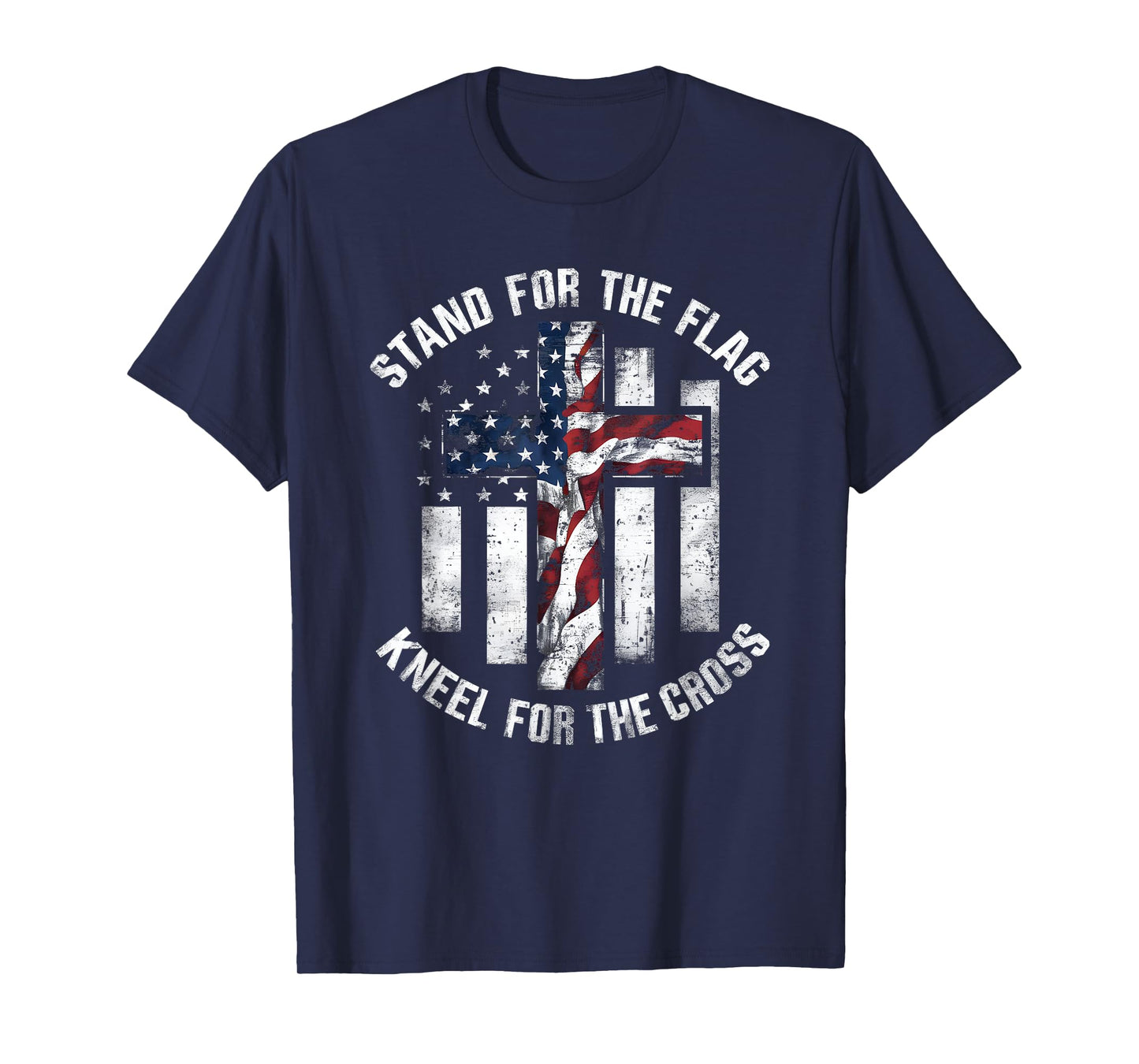 Patriot USA Flag Religious Quote 4th of July Christian Faith T-Shirt for Women Men