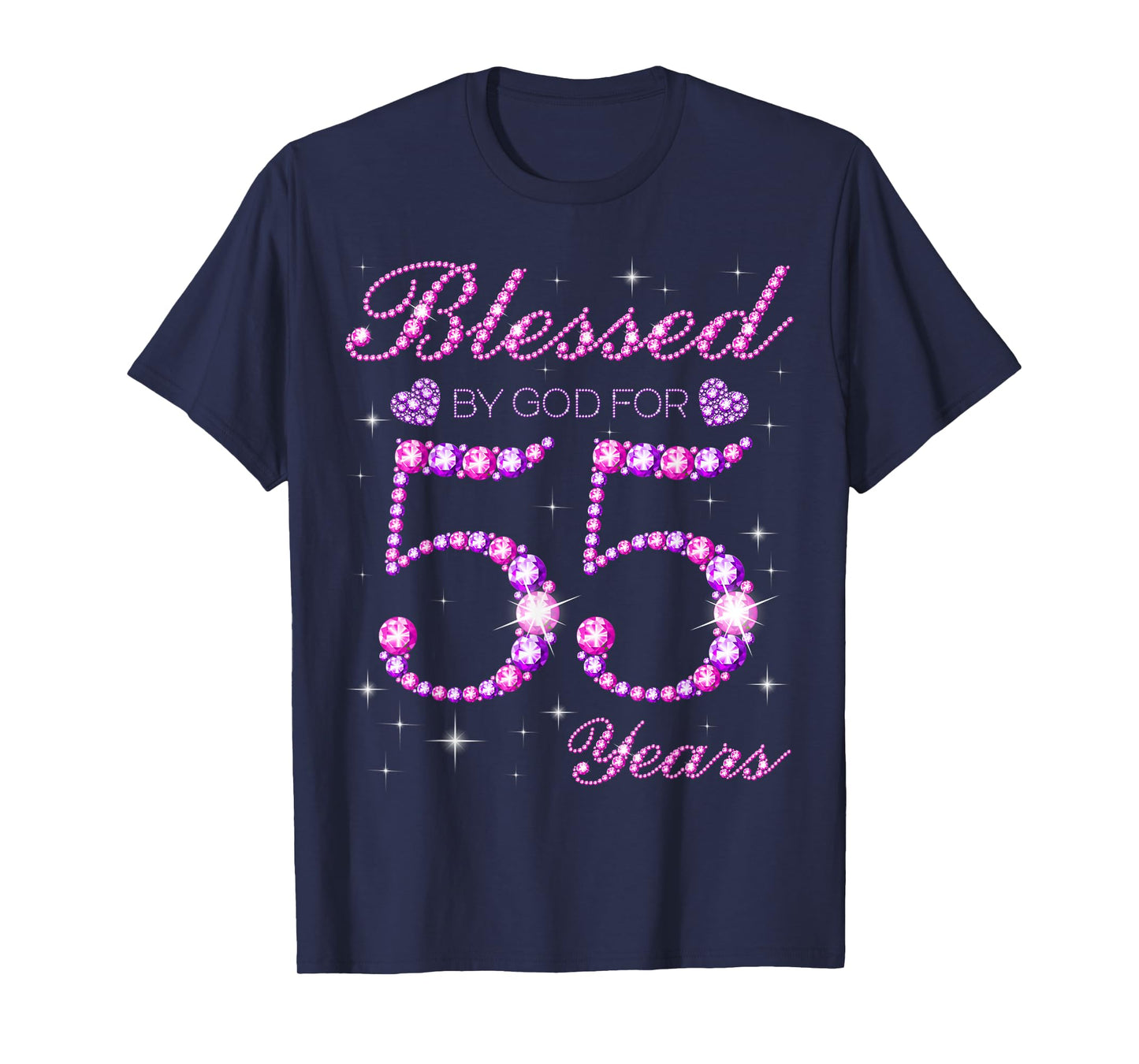 Blessed by God for 55 Years Old 55th Birthday Party T-Shirt