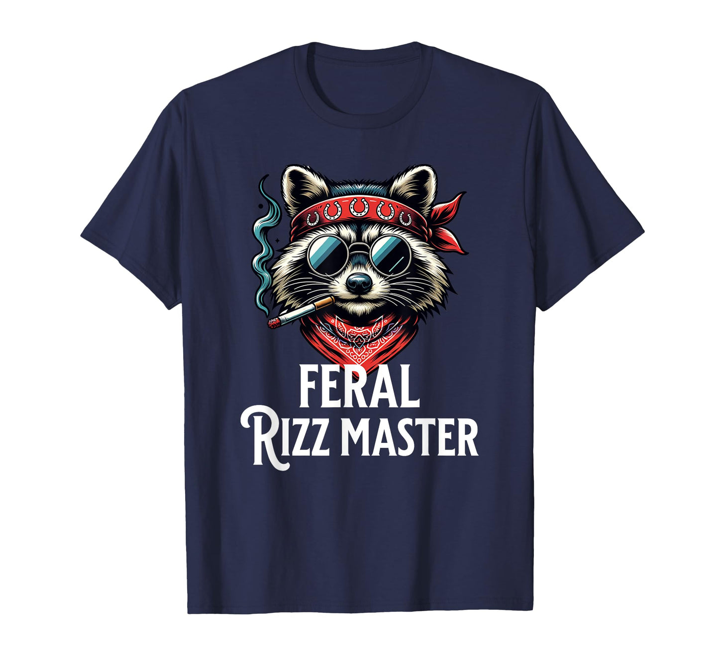 Feral Rizz Master Gen Z Slang Funny Rizzler Raccoon Tee T-Shirt