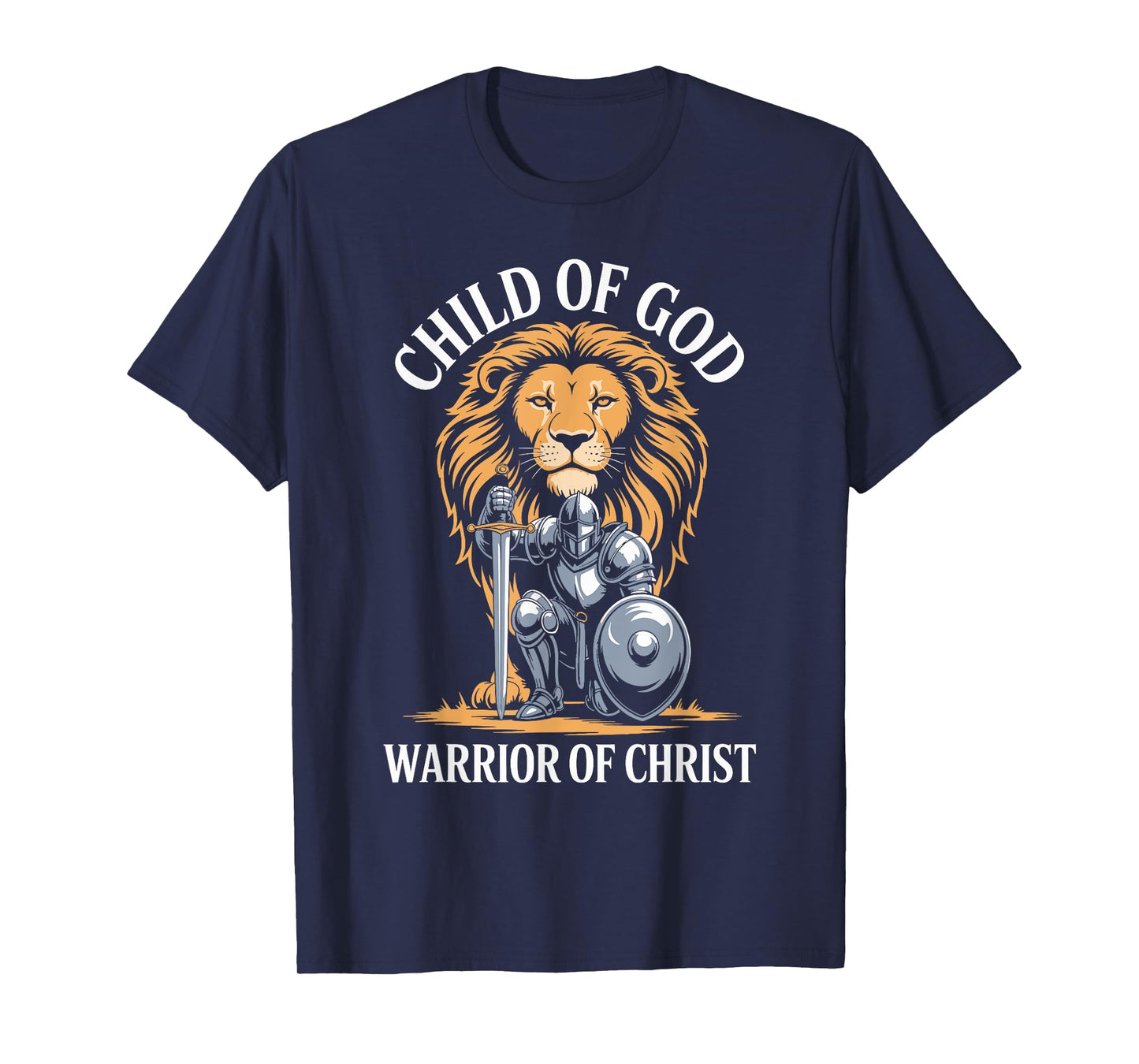 Child of God Warrior of Christ Lion Christian Armor Men T-Shirt