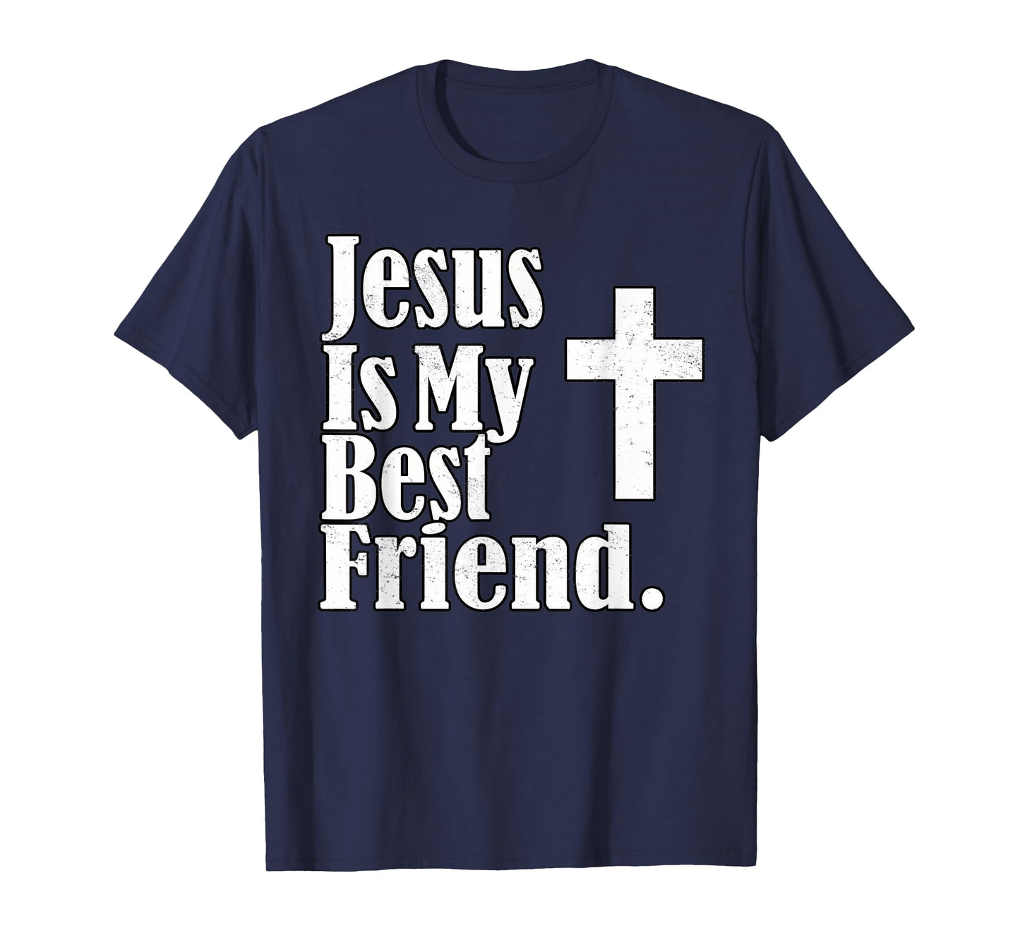 Vintage Jesus Is My Best Friend Cross Christian Faith T-Shirt