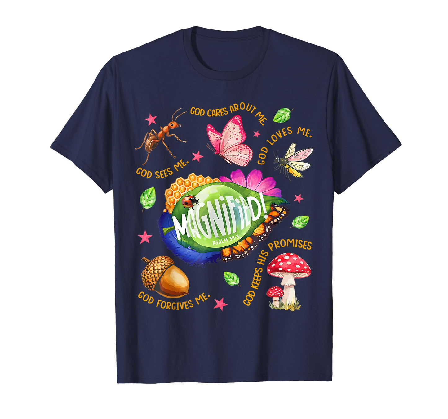 VBS 2025 Magnified Smallest Insects Adventure Psalm 34:3 T-Shirt