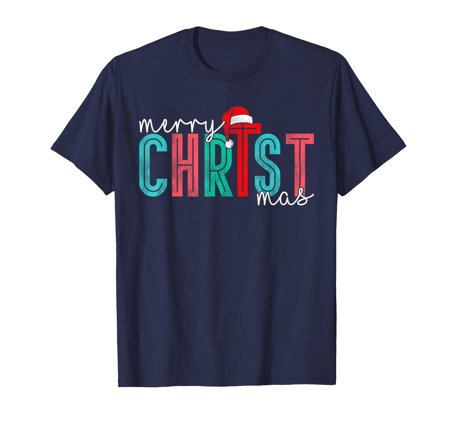 Merry Christ Mas Christian God Matching Christmas Family Tee T-Shirt