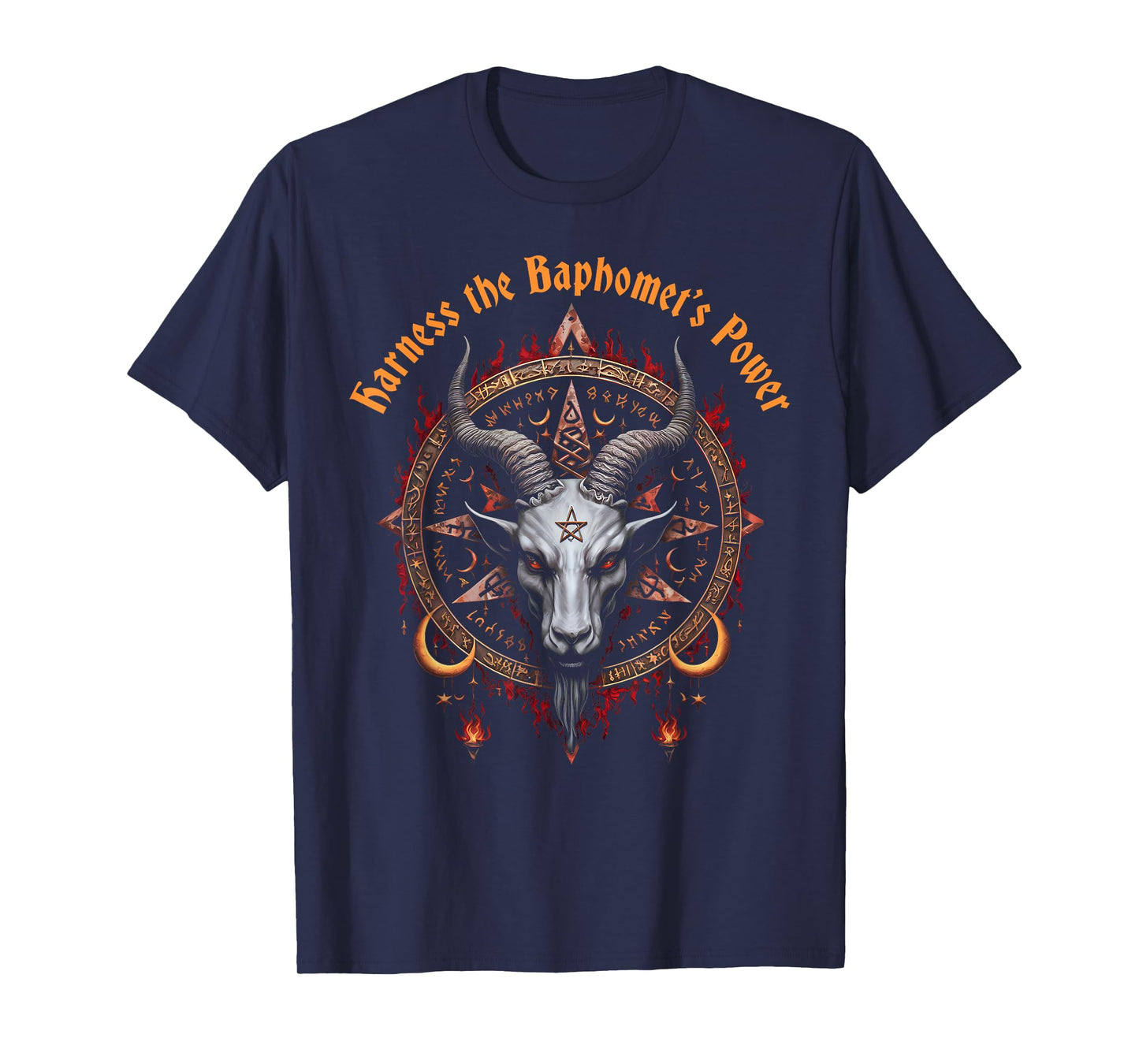 Baphomet Dark Art 666 Antichrist Witch Satan Devil Goat T-Shirt