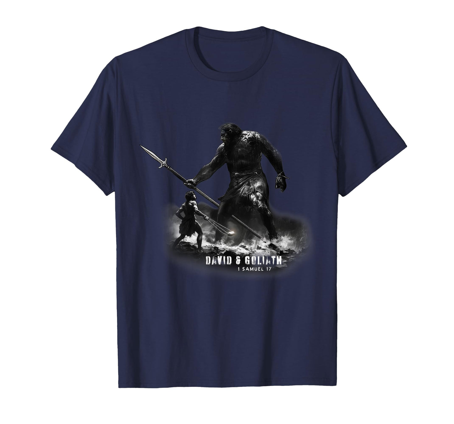 David & Goliath, Faith Overcomes All - Biblical Stories T-Shirt