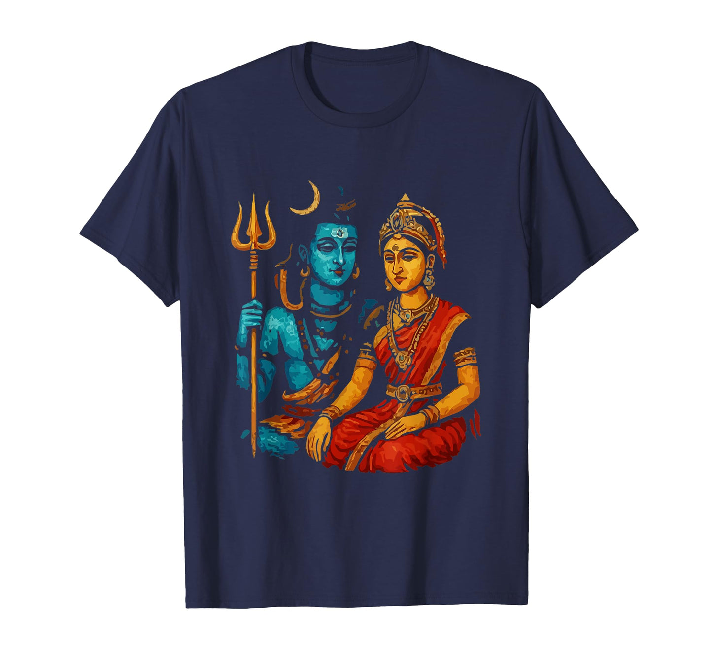 Lord Shiva Durga Hindu God Mahadeva Goddess Parvati T-Shirt