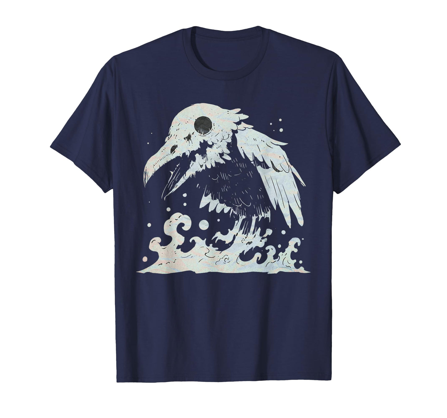 Avian Pastel Goth Bird Lover Halloween Spooky Corvid Crow T-Shirt