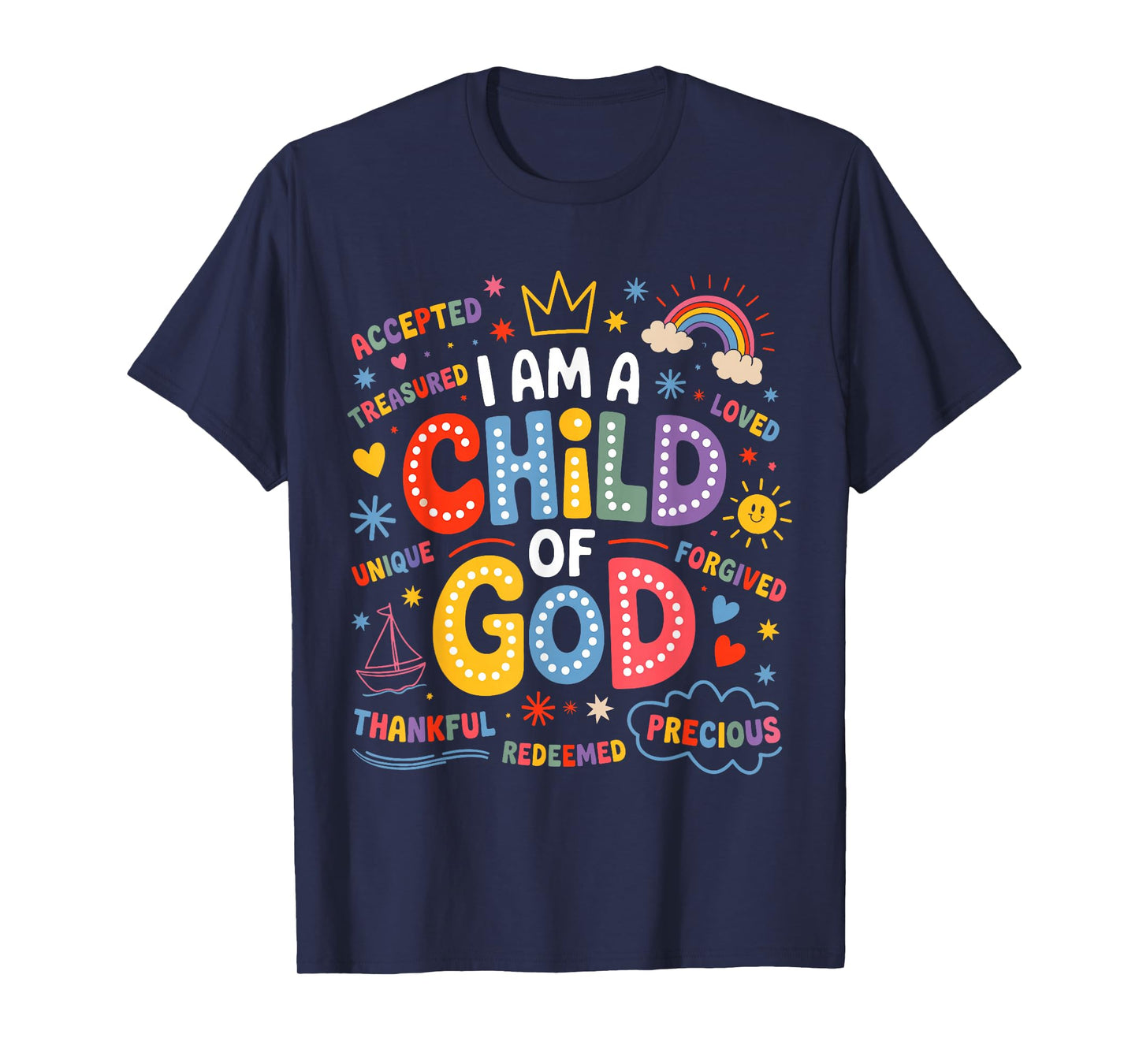 I Am A Child of Groovy God Christian Jesus Faith Bible Verse T-Shirt