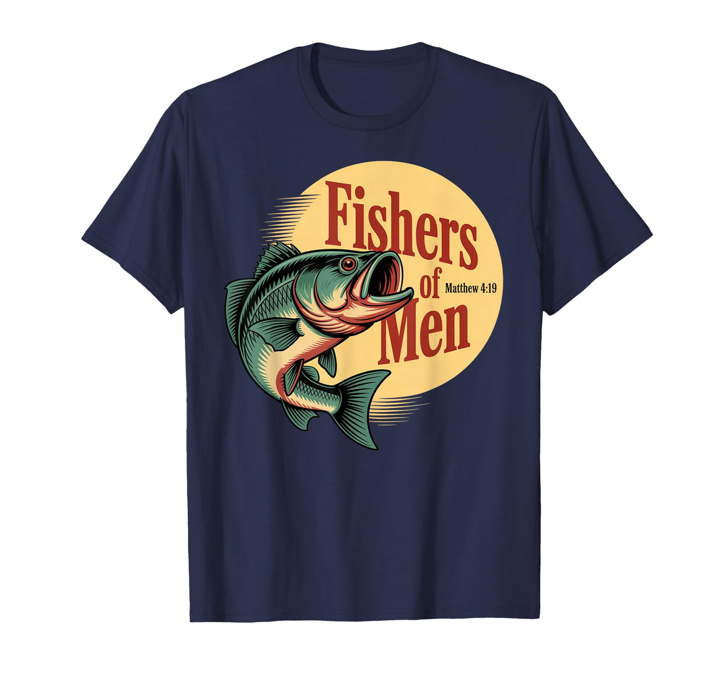 Christian Angler Fishers of Men Matthew 4 19 Verse T-Shirt