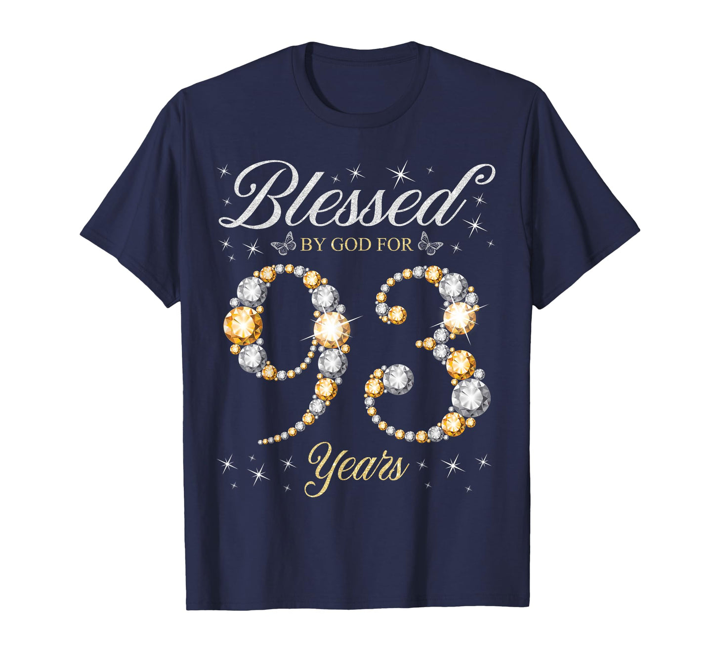 Blessed By God For 93 Years Old 93rd Birthday Party T-Shirt