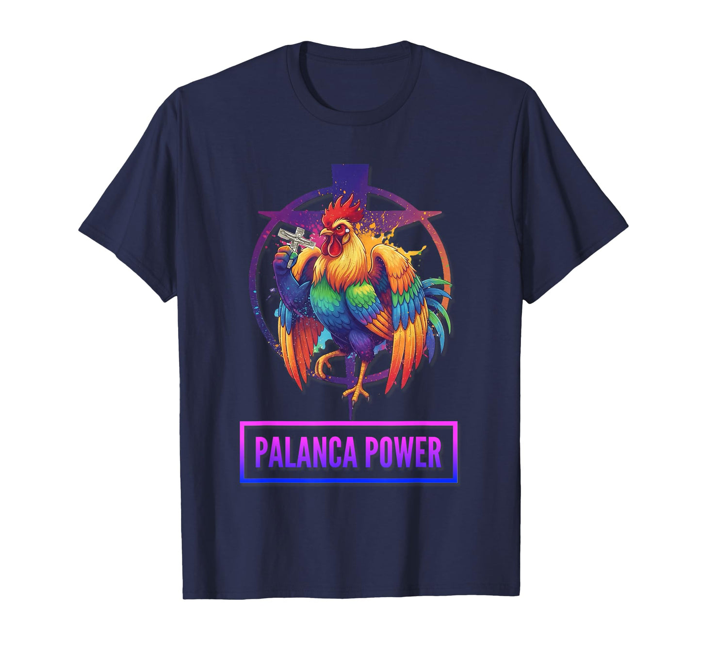 DeColores Cursillo Rainbow Rooster Catholic T-Shirt