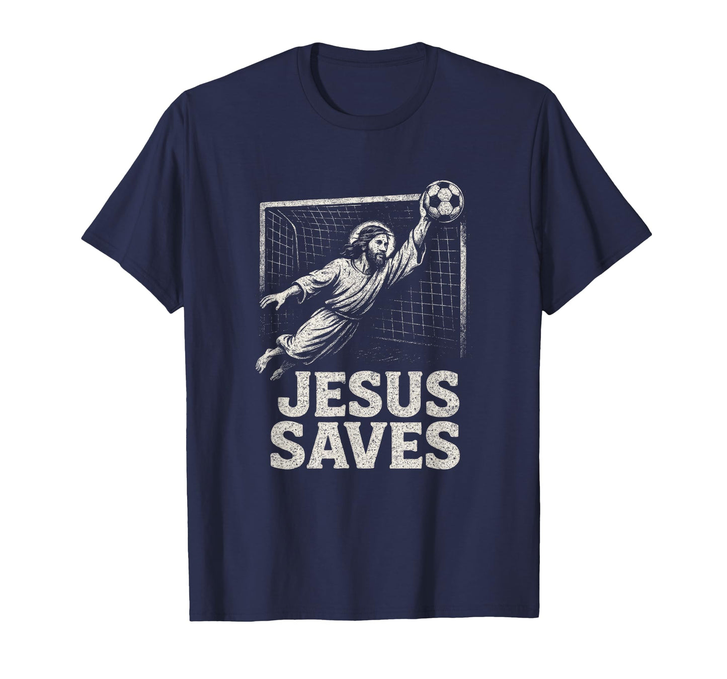 Jesus Saves - Soccer Goalie Christian Inspirational T-Shirt