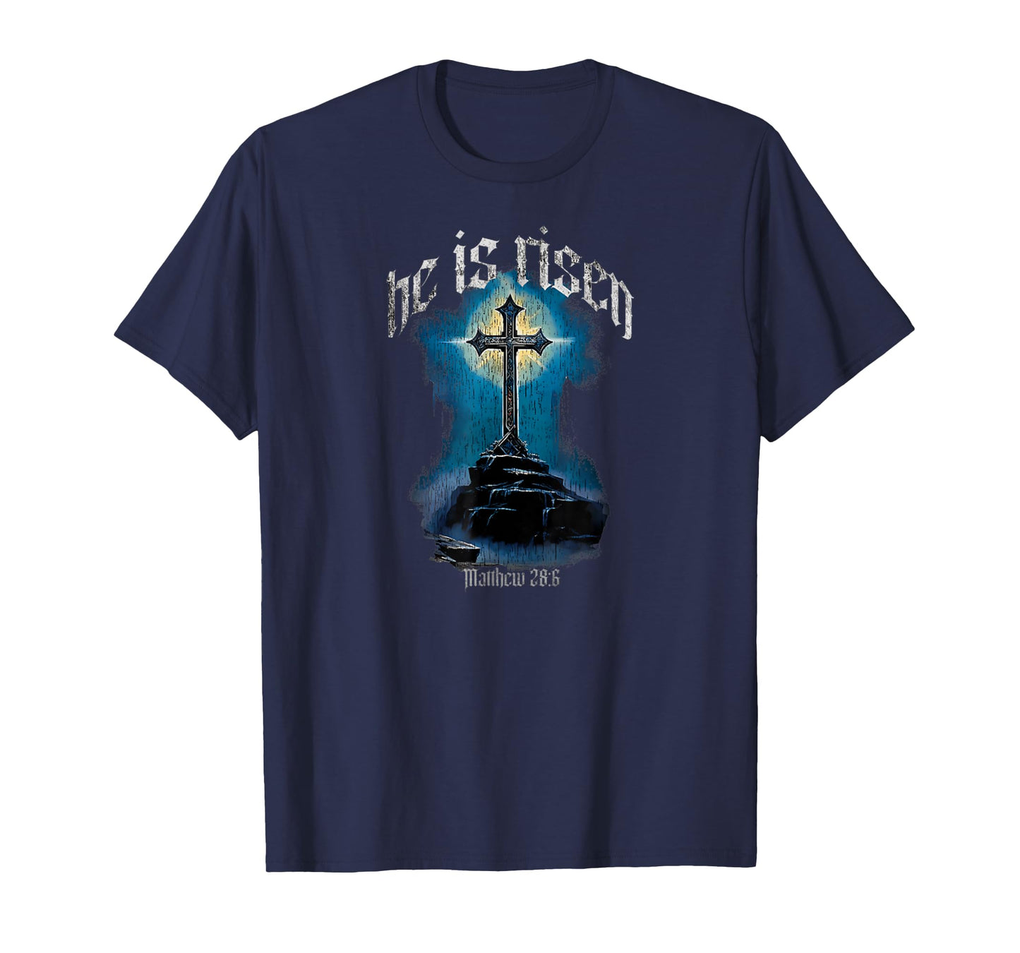 He is Risen Cross Jesus Christian Faith Religious Cross T-Shirt