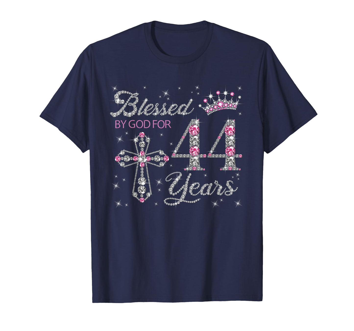 Blessed by God For 44 Years Old 44th Birthday Gift For Women T-Shirt