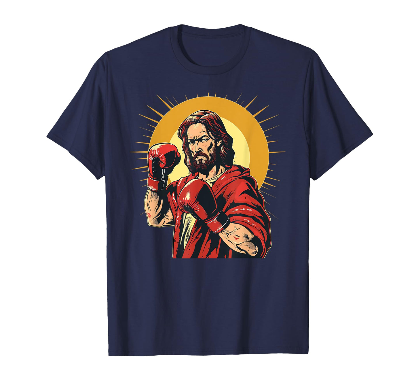 Lord Jesus and God in boxing ring Costume for Sports Fans T-Shirt