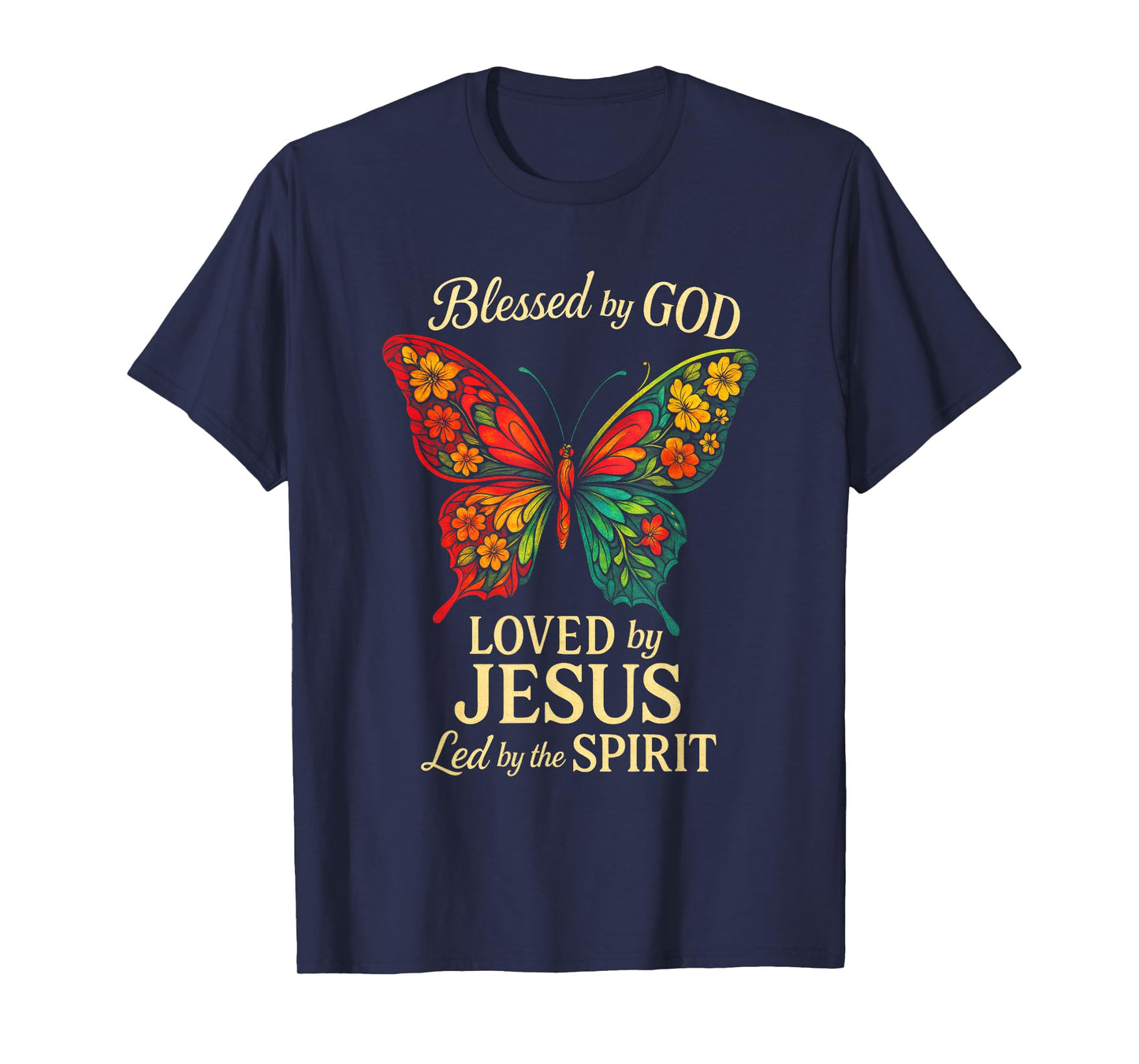 Blessed by GOD - Christian Butterfly Holy Spirit T-Shirt