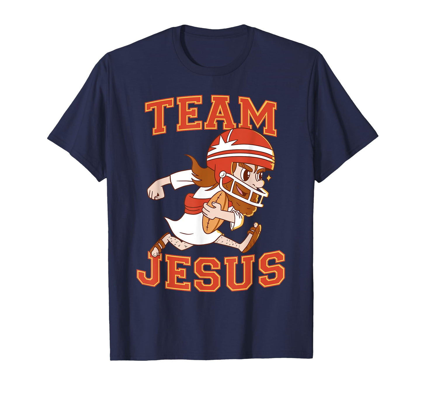 Christian Team Jesus Football Lover Faith Hope Christmas T-Shirt, Black