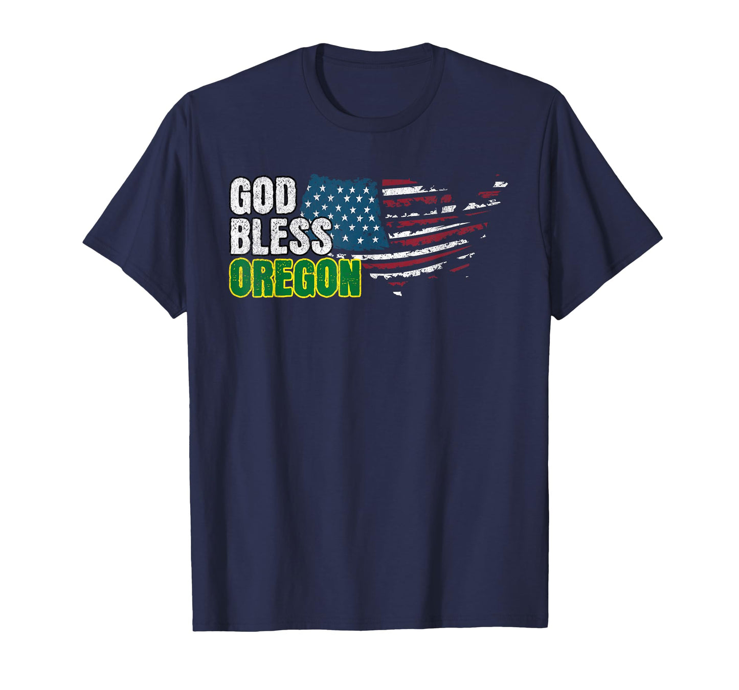 Classic God Bless Oregon Retro Varsity Vintage Oregon Fan T-Shirt