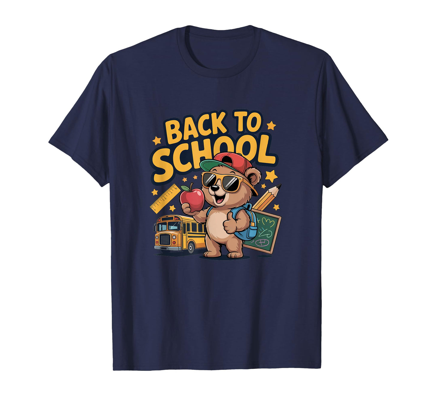 Back to School Bear Cute Kid Teacher Student Enjoy School T-Shirt