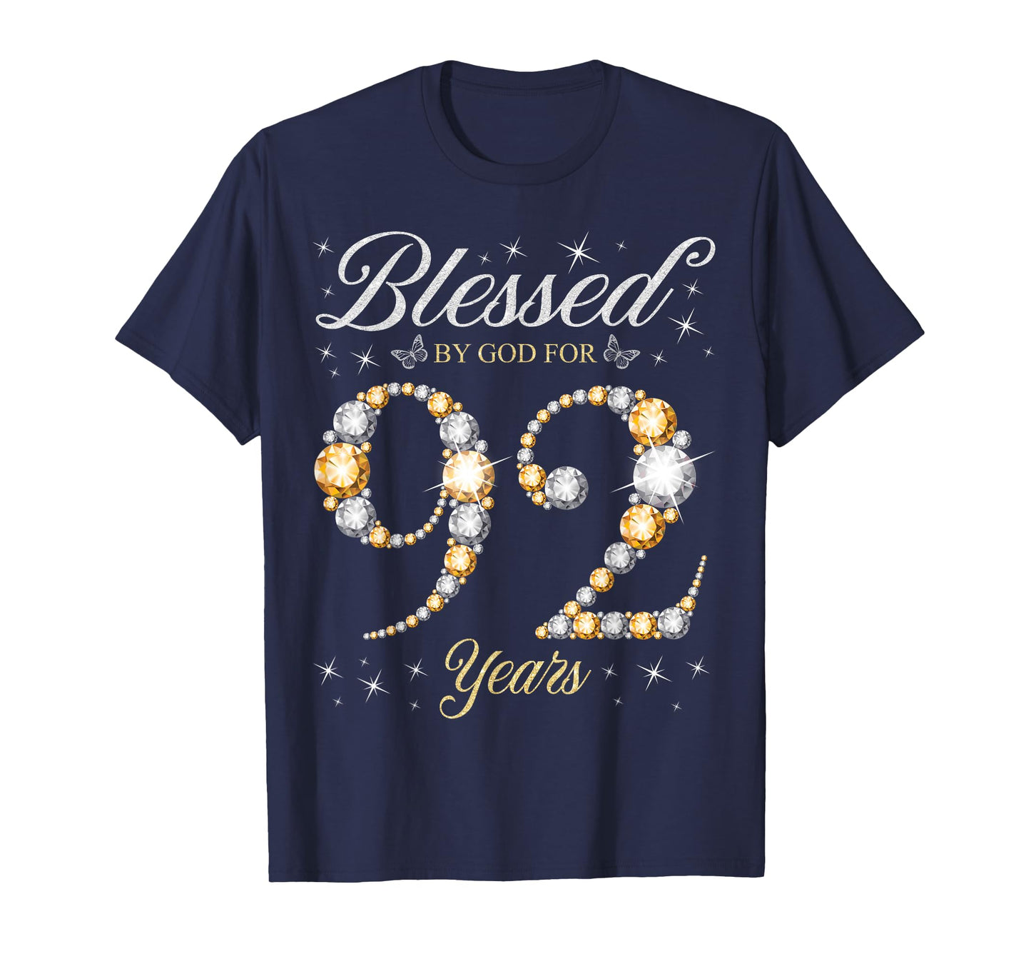 Blessed By God For 92 Years Old 92nd Birthday Party T-Shirt