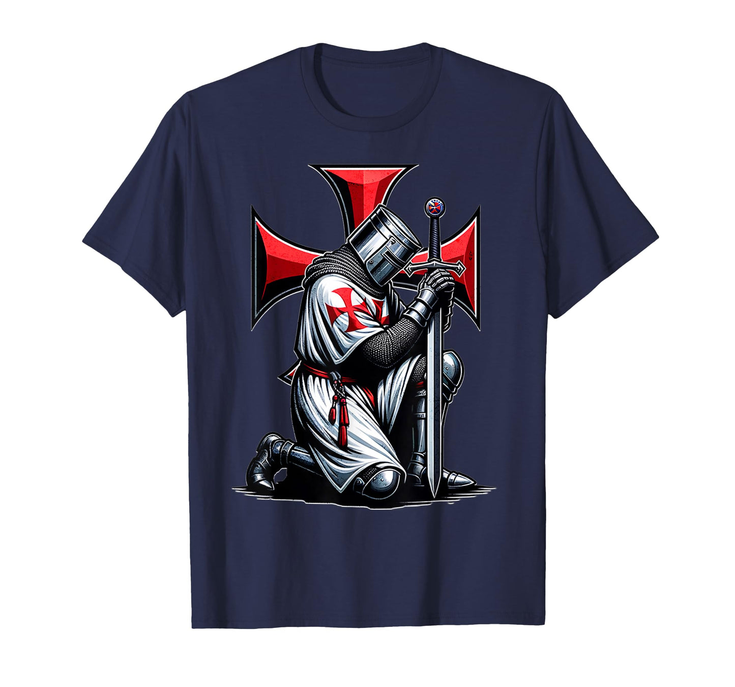 Knight Templar Cross Christian Warrior Crusader T-Shirt