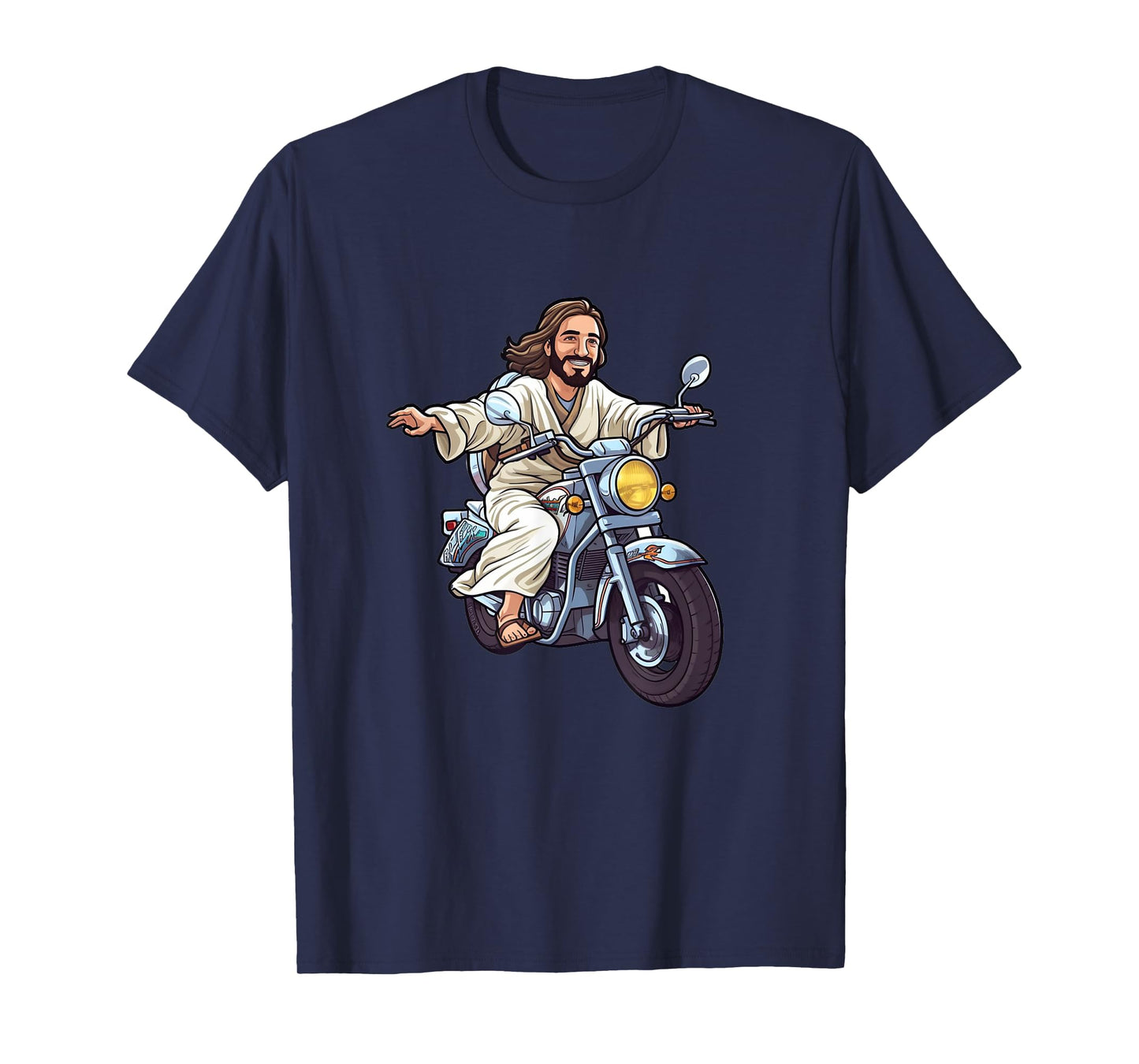 Funny Jesus Christ on a Bike God Fun Church Gift T-Shirt
