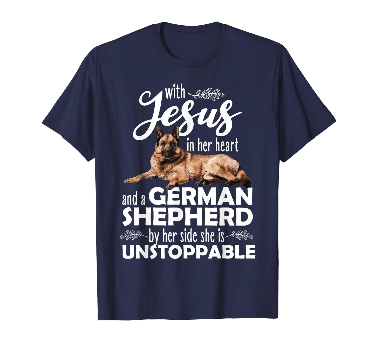 Funny German Shepherd Art For Women Girls Kids Dog Lover T-Shirt