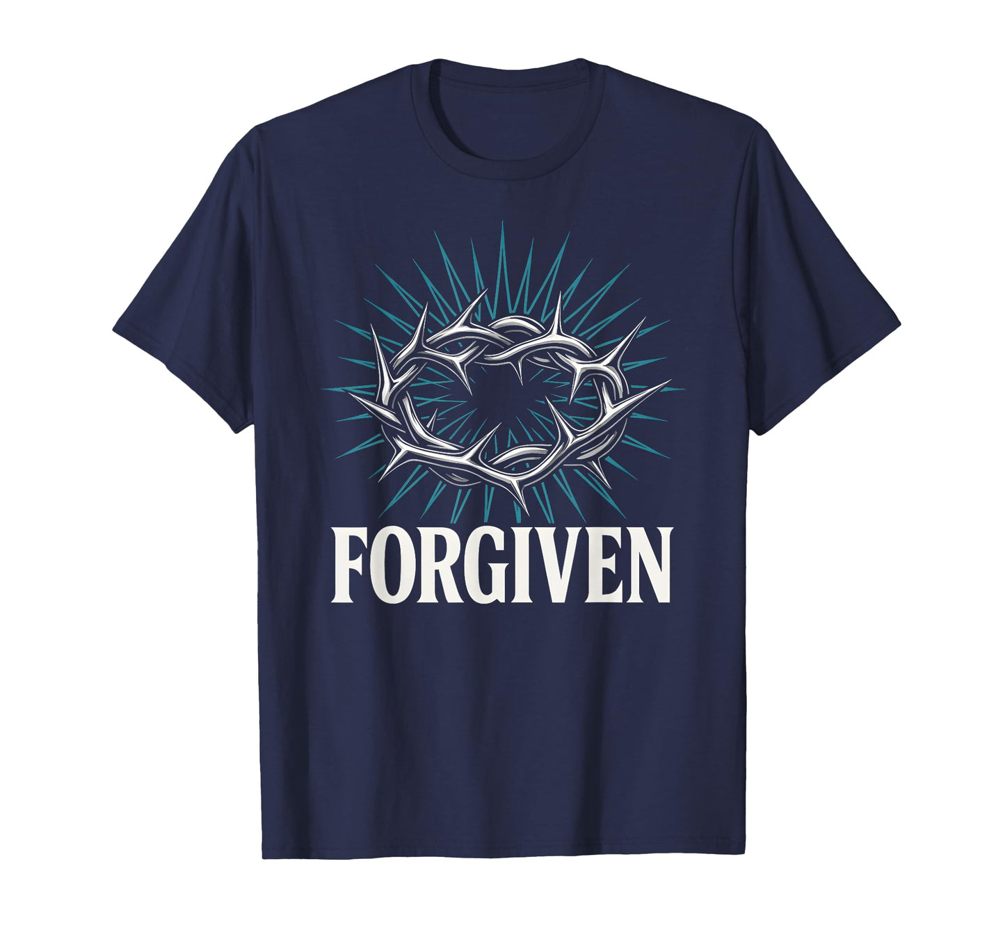 Christian Y2K Faithwave Forgiven Crown of Thorns Christcore T-Shirt