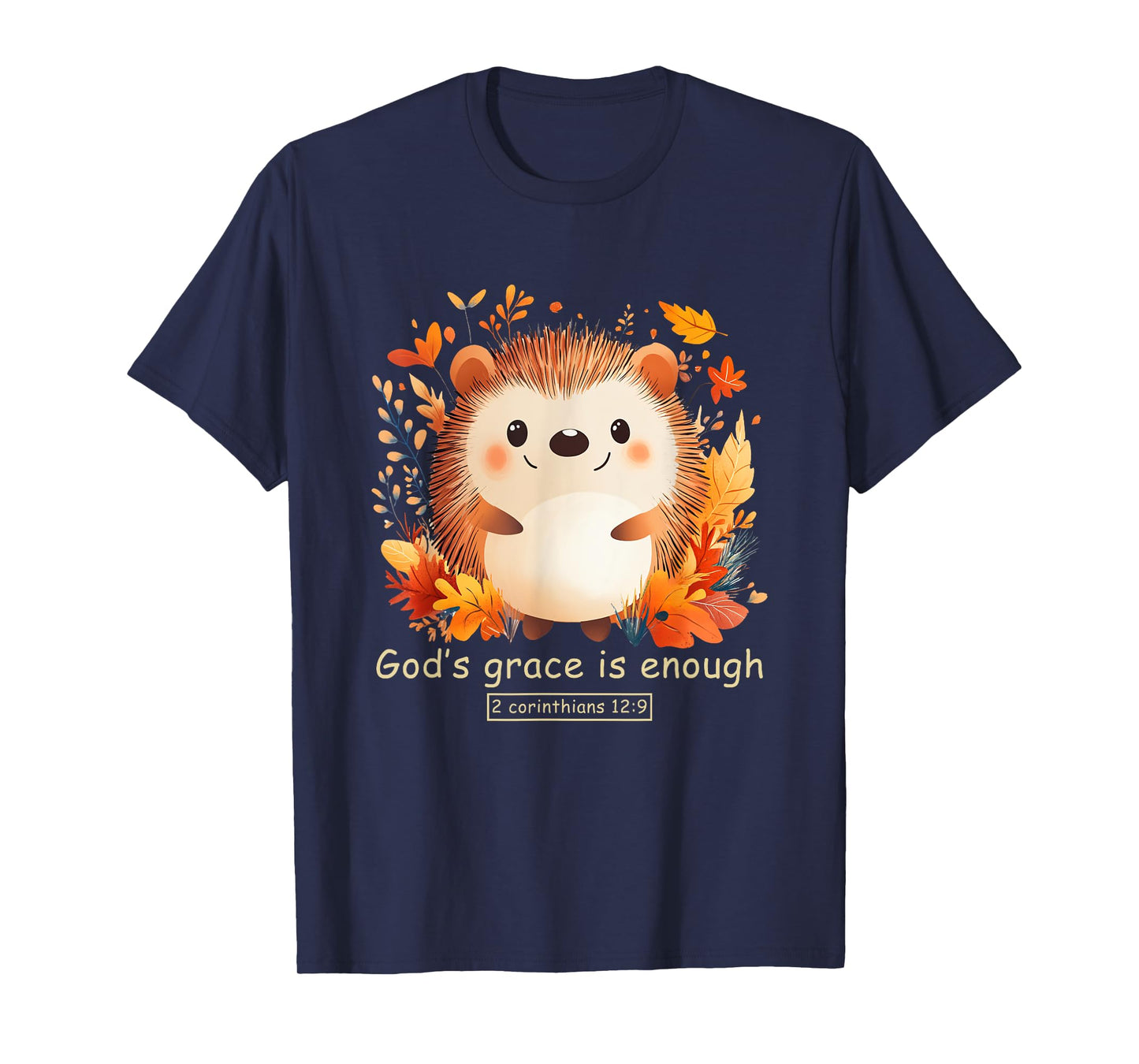 God's Grace Is Enough Hedgehog Bible Verse T-Shirt