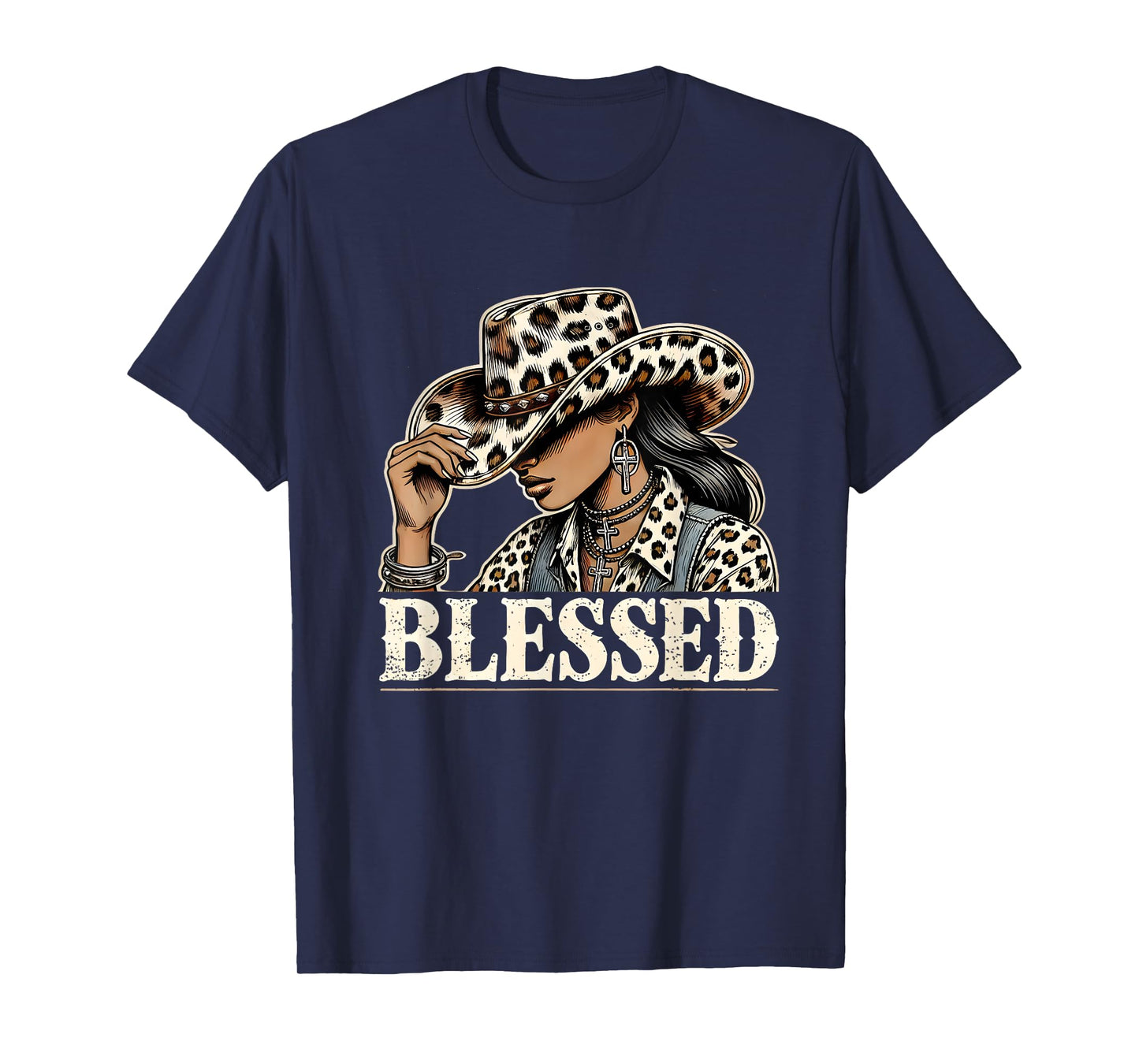 Vintage Cowgirl Black Western Cowgirl African Christian T-Shirt