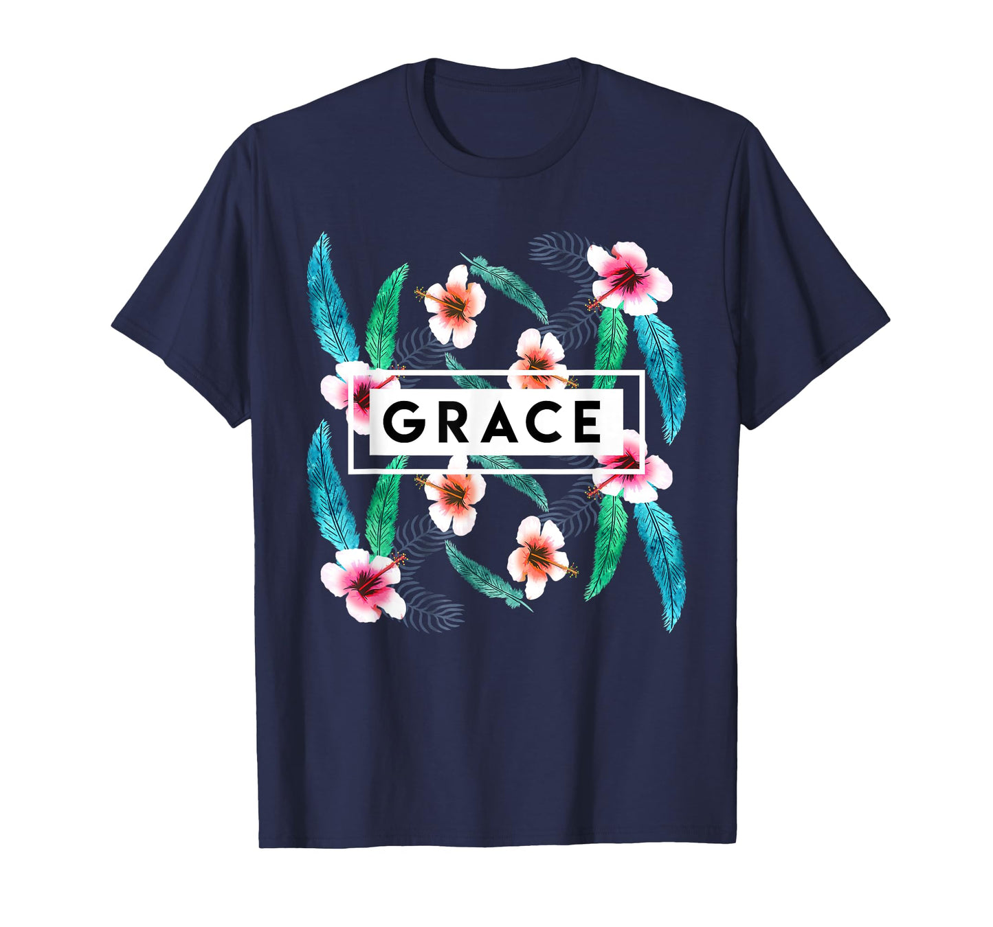 Grace On Flowers Religion Faith God Jesus Christian Gift T-Shirt