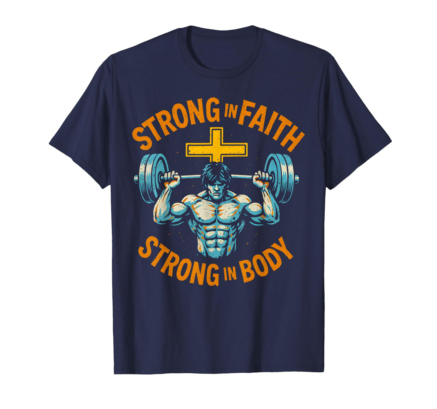 Faith Strong in Faith Strong in Body Cool Mens Christian T-Shirt