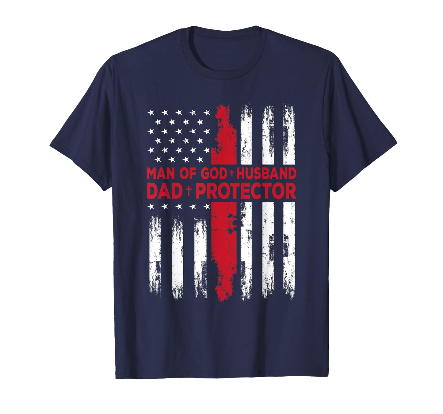 Jesus God Religious Man of God Husband Dad Protector T-Shirt