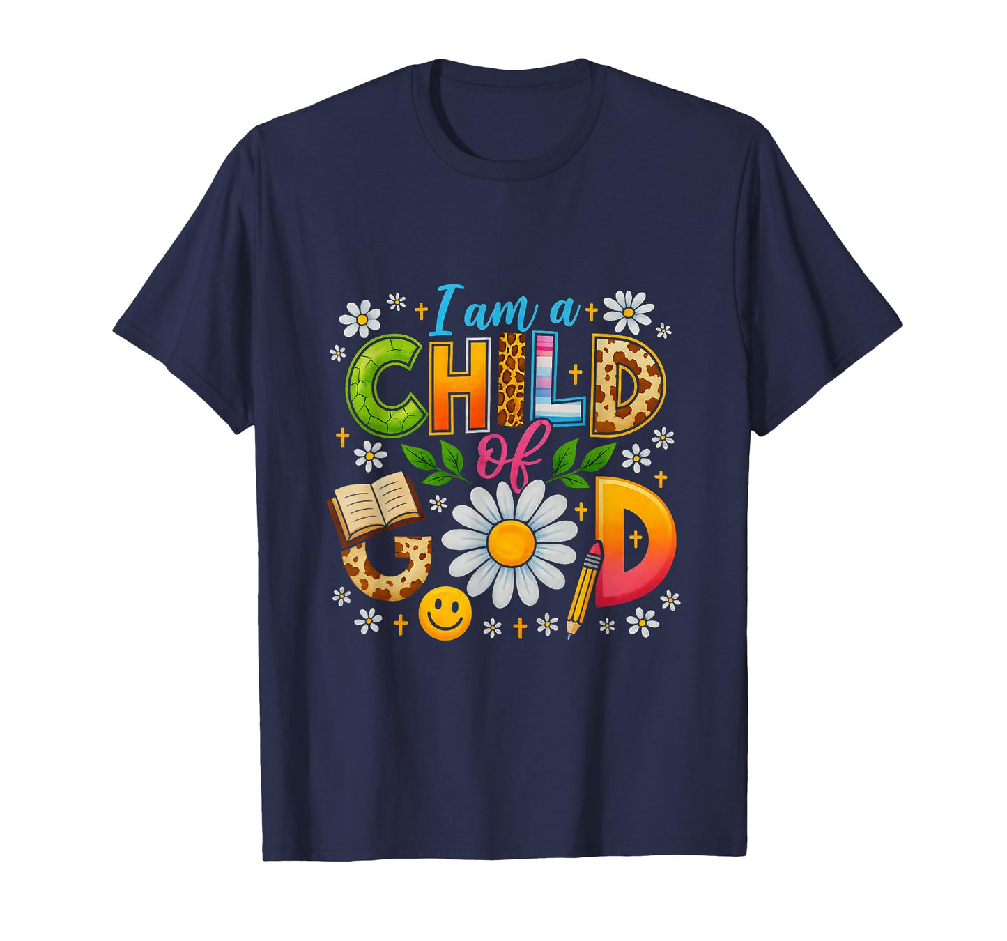 Faith Kids I Am A Child Of God Christian Retro Jesus T-Shirt