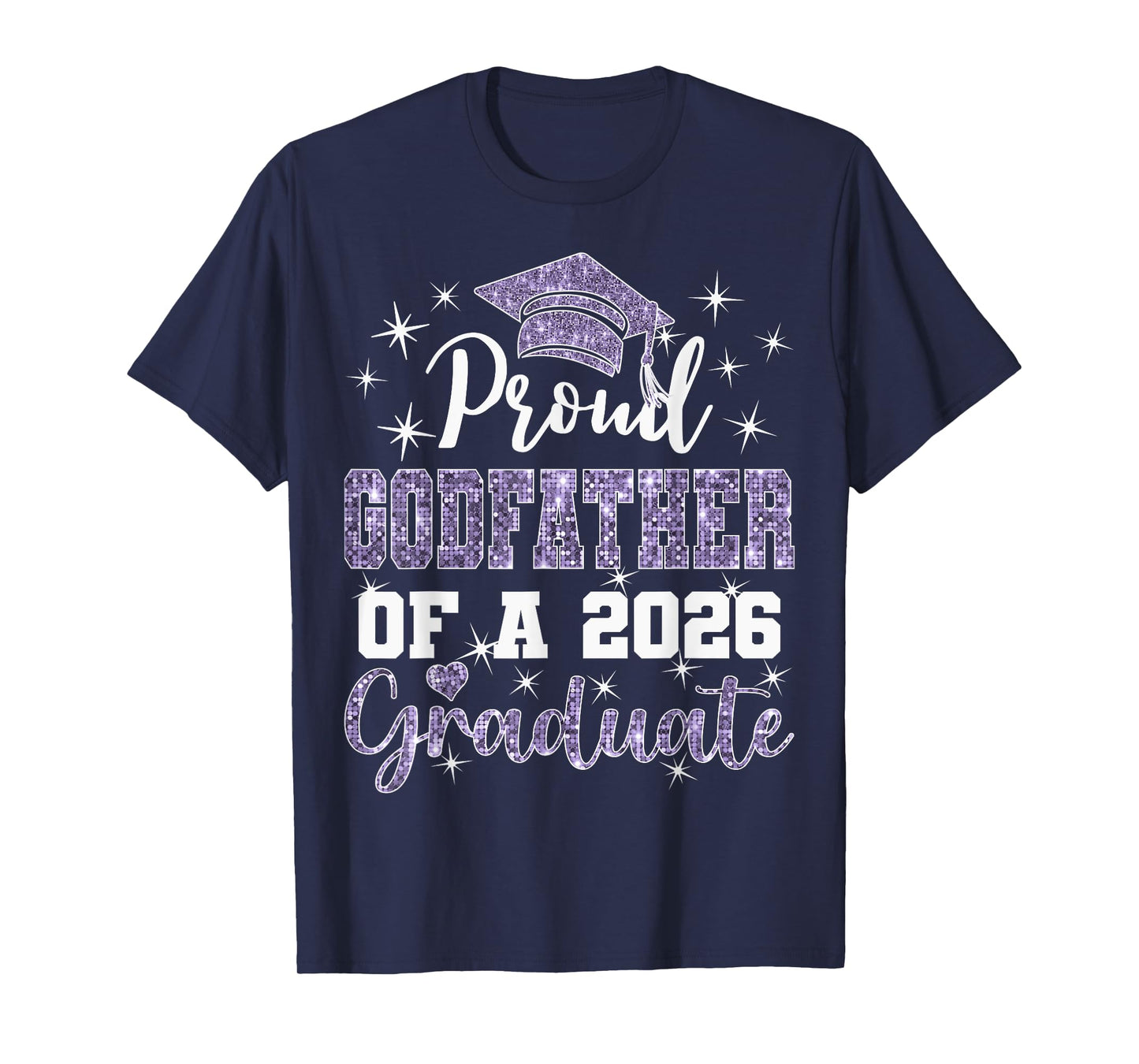 Super Proud Godfather of 2026 Graduate Graduation Family T-Shirt